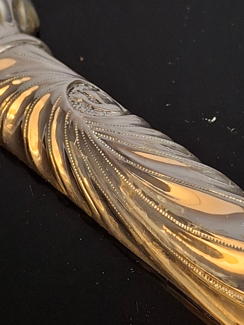 Vintage HAZORFIM Israel 925 Sterling Silver MEZUZAH Case, Spiral Swirl Repousse