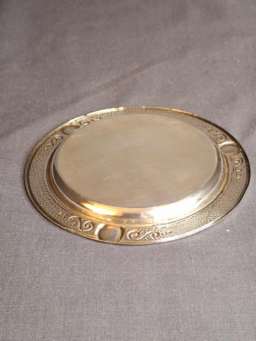 Antique Bezalel Jerusalem Sterling Silver Kiddush Cup Saucer Plate Judaica 925