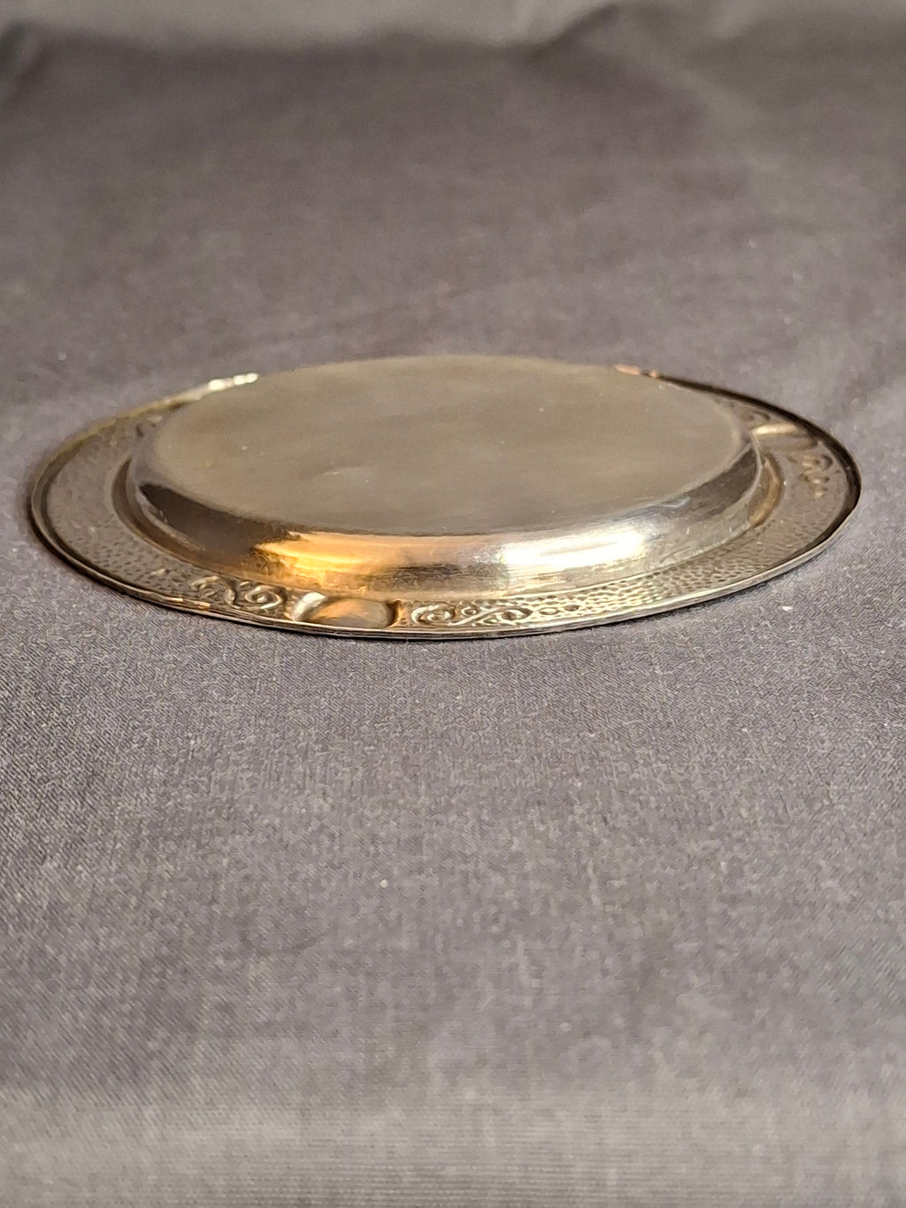 Antique Bezalel Jerusalem Sterling Silver Kiddush Cup Saucer Plate Judaica 925