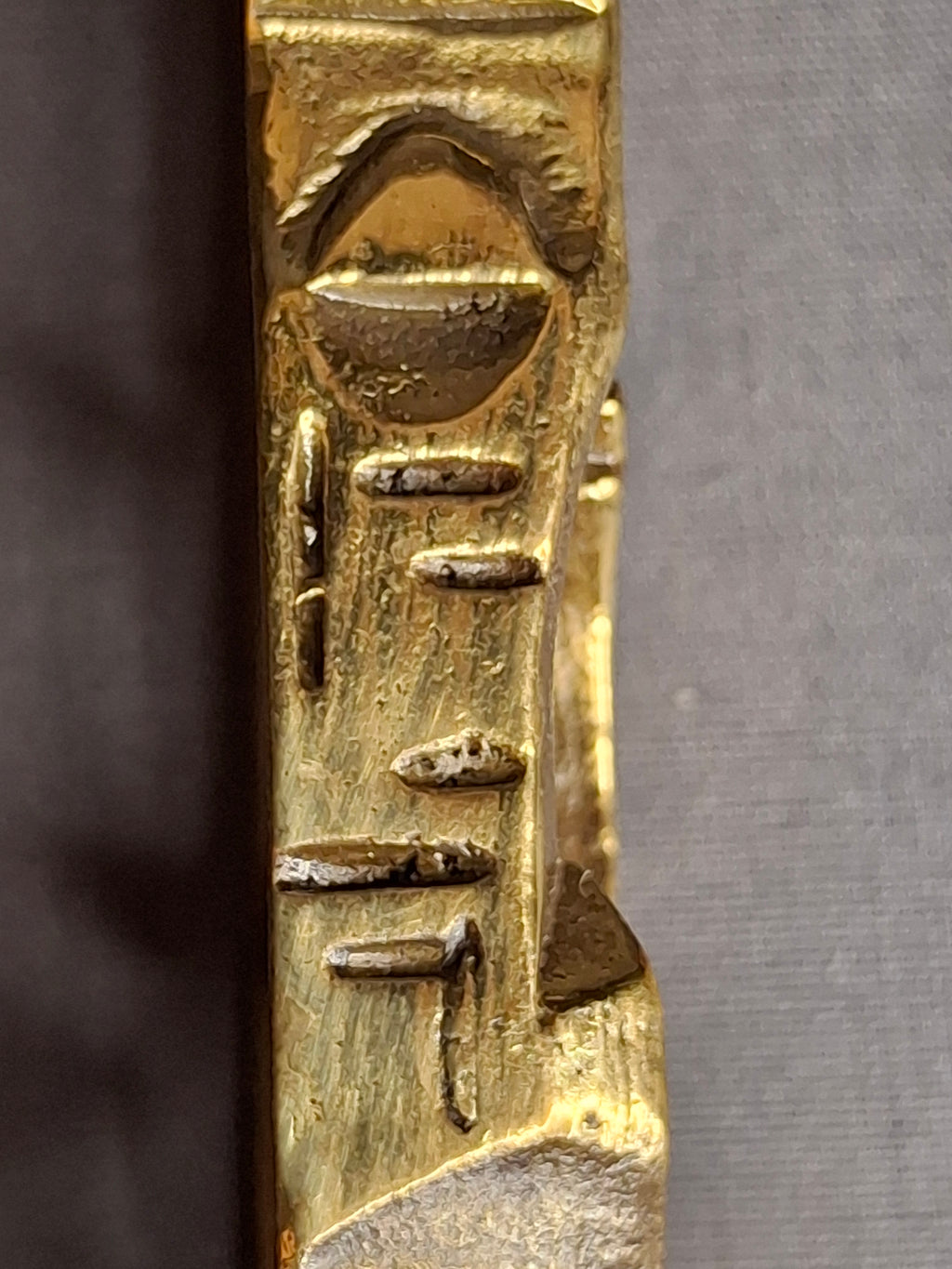 Signed Yavad Israel Bronze Mezuzah Case - Brutalist Mid-Century Modernist Art