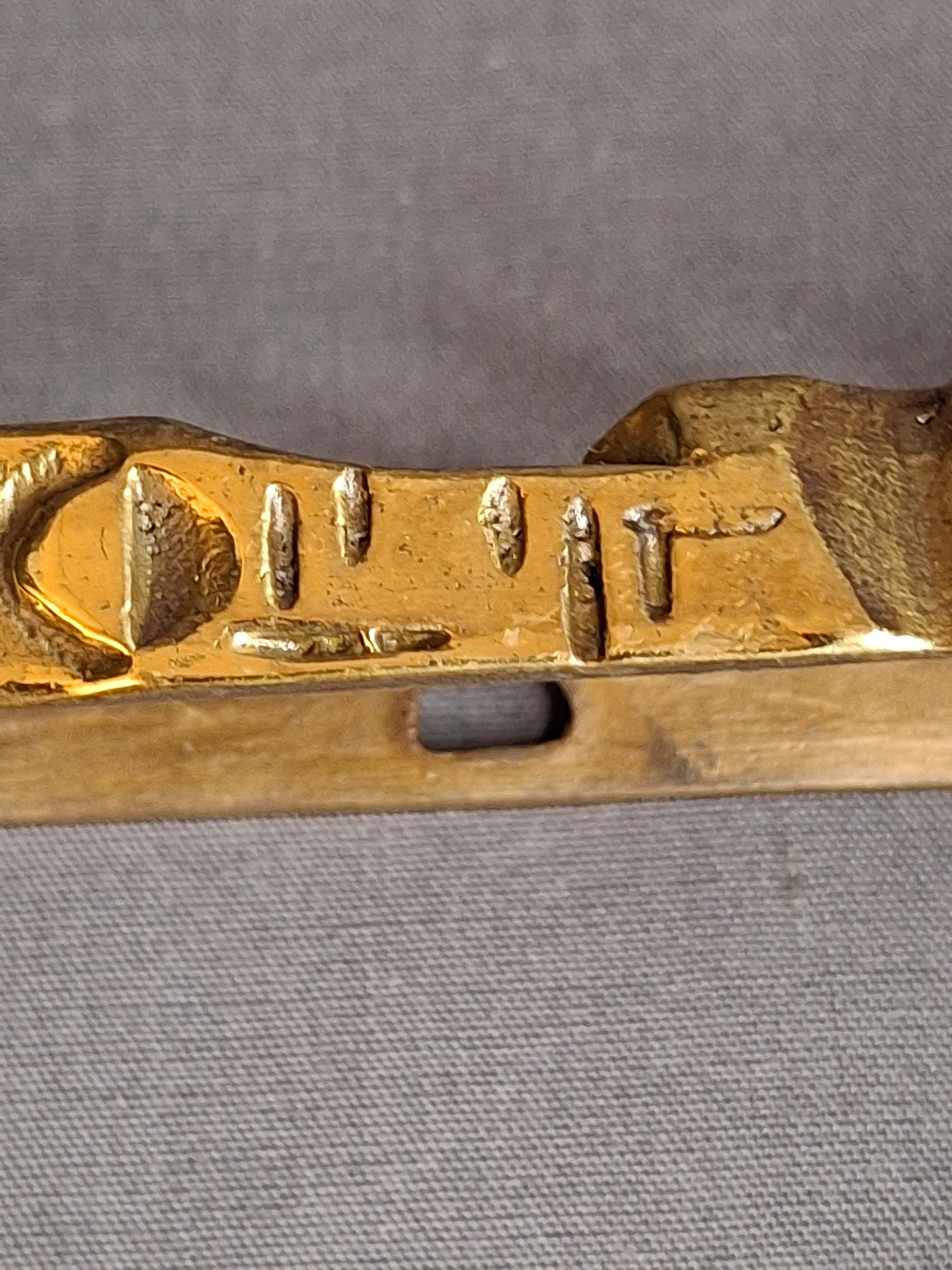 Signed Yavad Israel Bronze Mezuzah Case - Brutalist Mid-Century Modernist Art