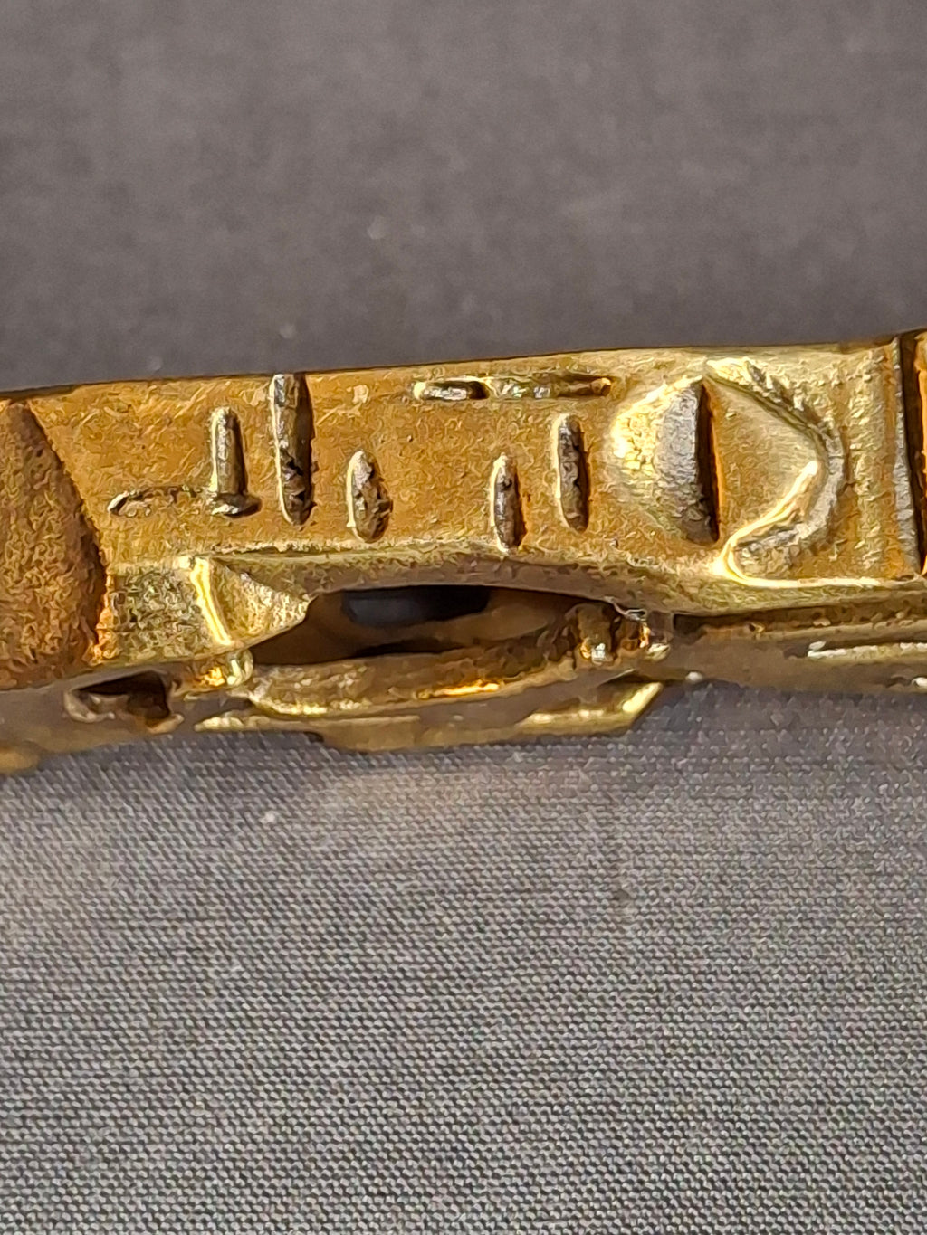 Signed Yavad Israel Bronze Mezuzah Case - Brutalist Mid-Century Modernist Art