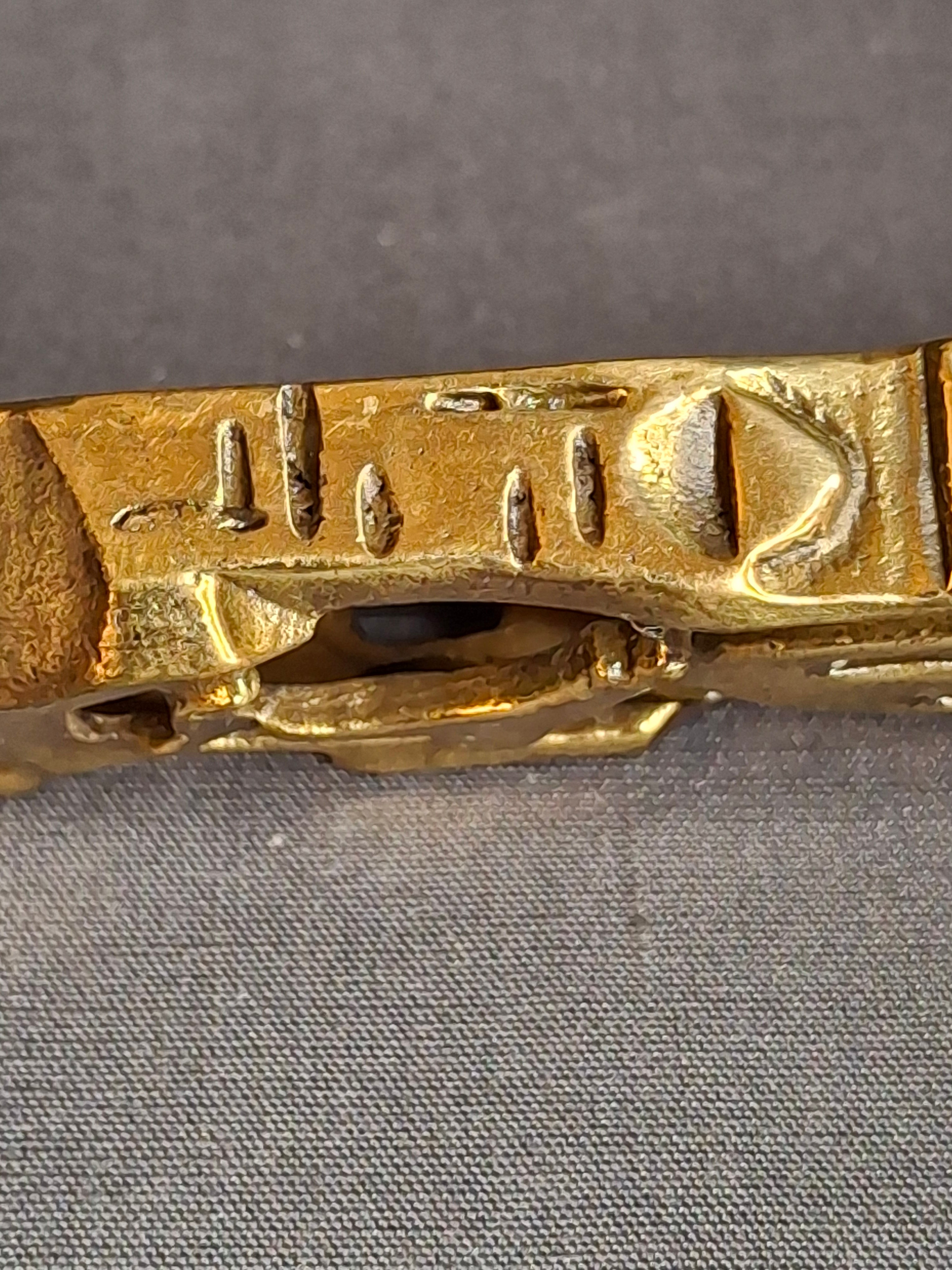 Signed Yavad Israel Bronze Mezuzah Case - Brutalist Mid-Century Modernist Art