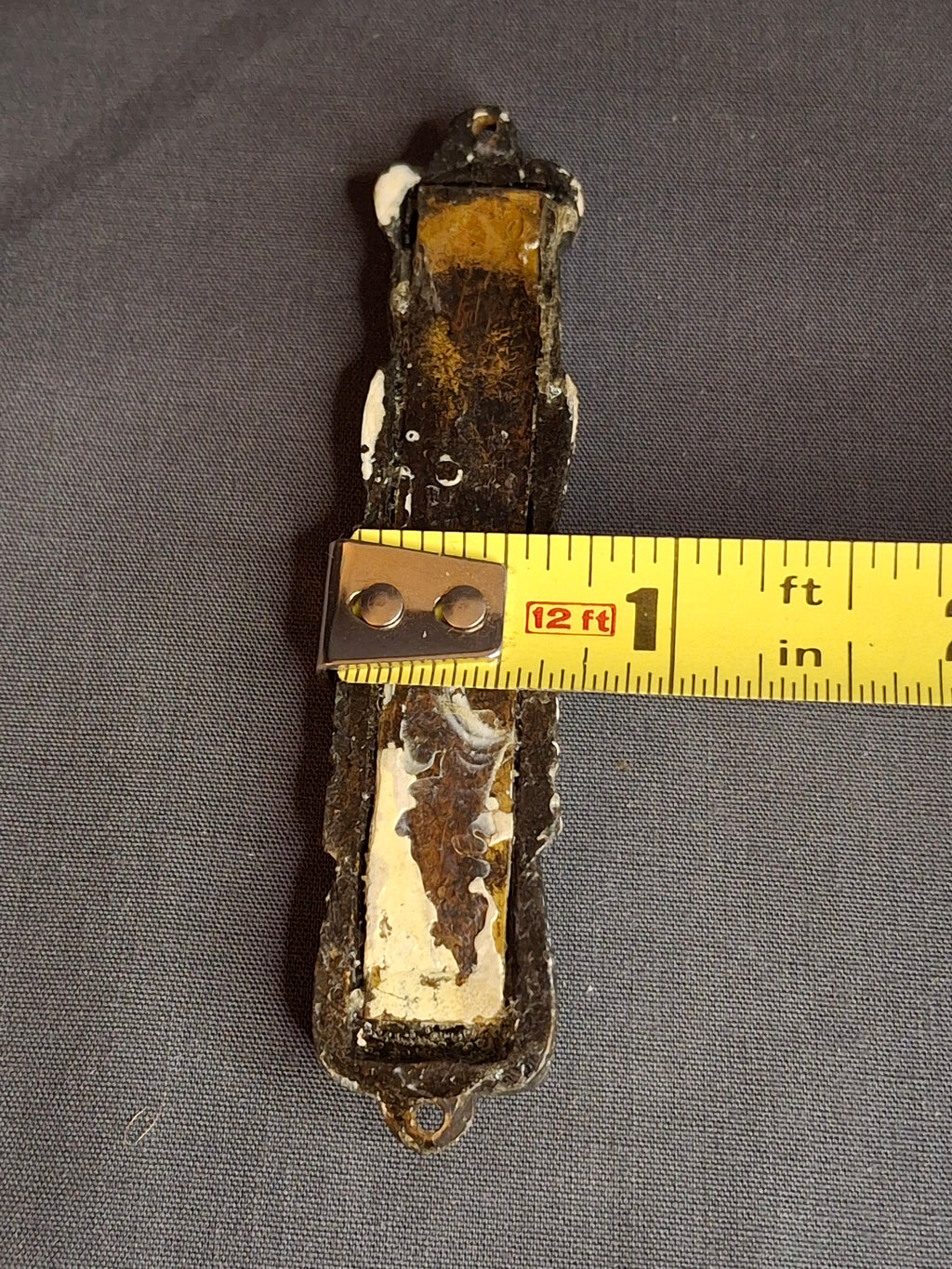 Vintage Ornate Brass Mezuzah Case - Shin Dalet Yud & Star of David - 3.25"