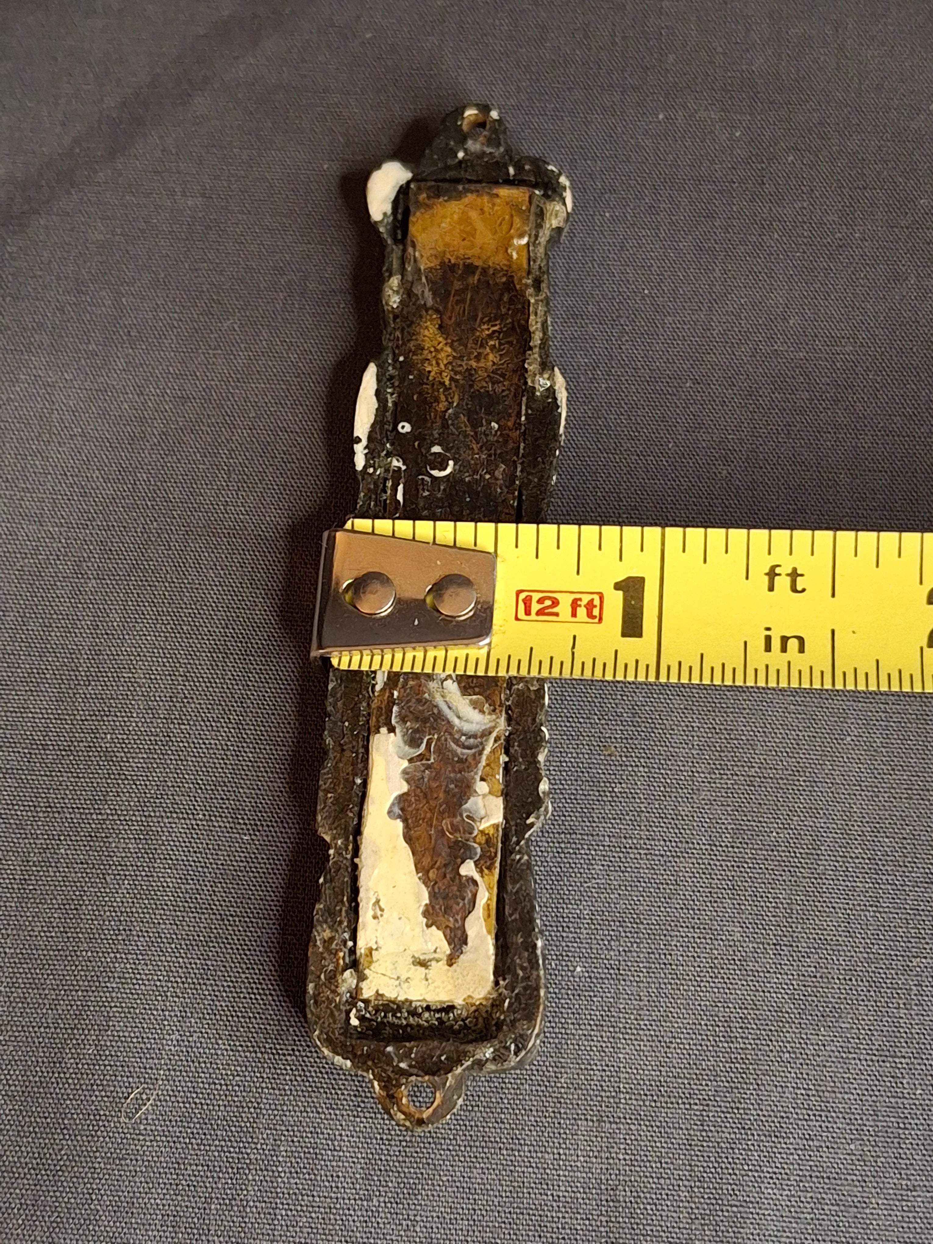 Vintage Ornate Brass Mezuzah Case - Shin Dalet Yud & Star of David - 3.25"