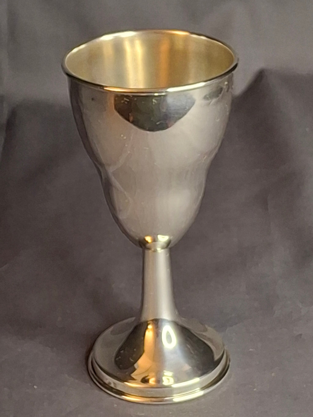 Vintage Italian .800 Solid Silver Kiddush Cup Goblet – Grape Motif, Circa 1950s