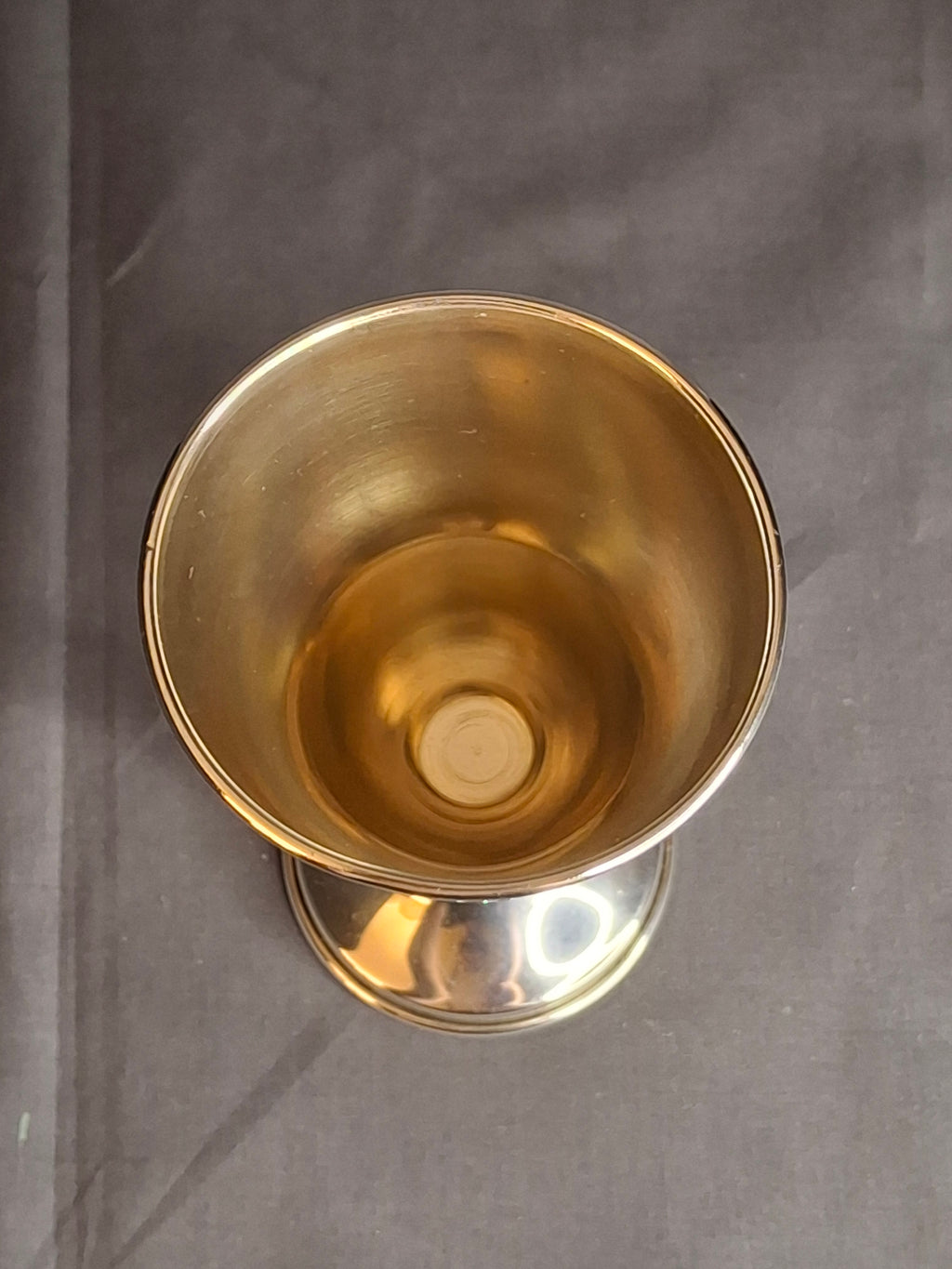 Vintage Italian .800 Solid Silver Kiddush Cup Goblet – Grape Motif, Circa 1950s