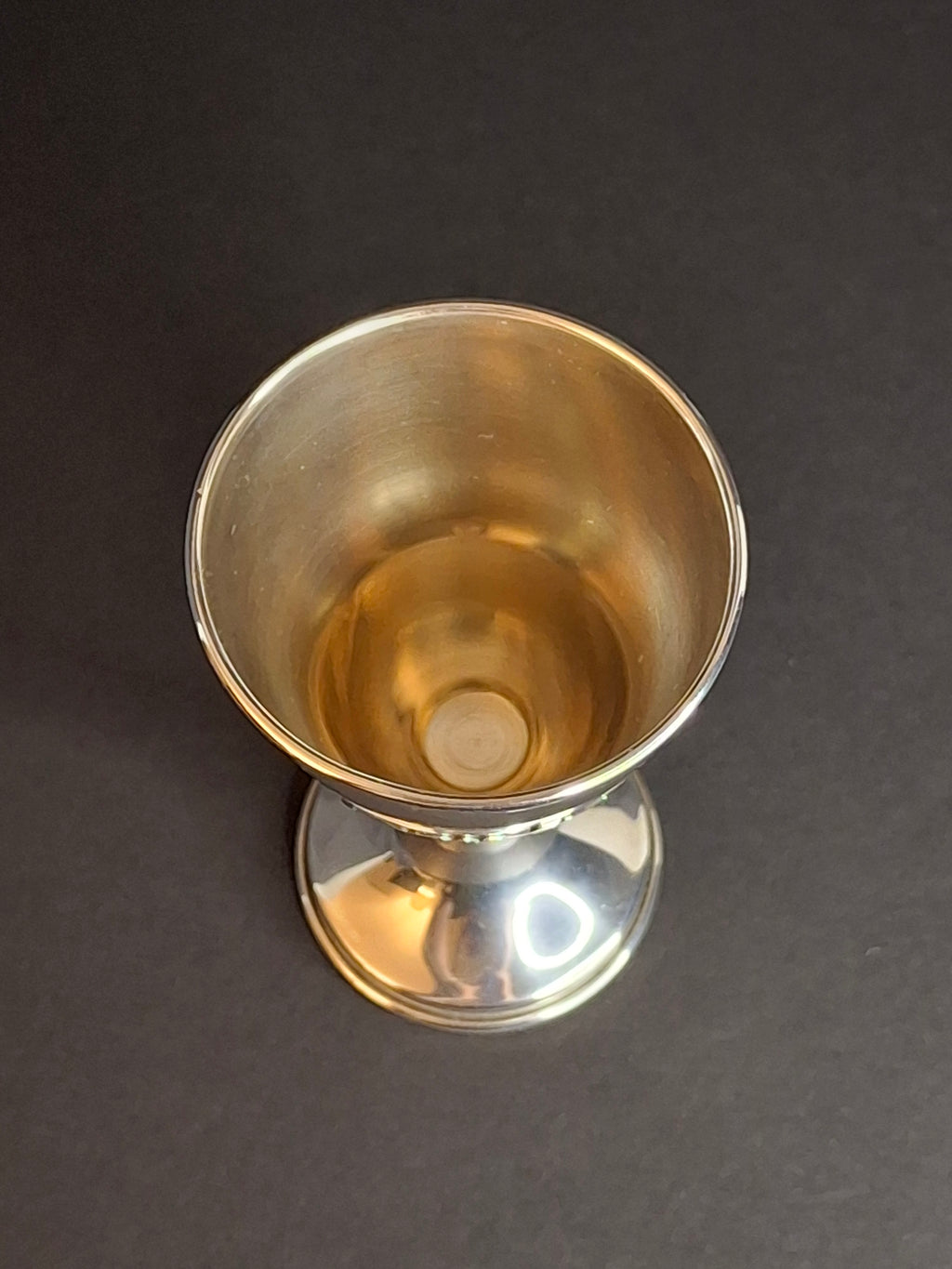 Vintage Italian .800 Solid Silver Kiddush Cup Goblet – Grape Motif, Circa 1950s