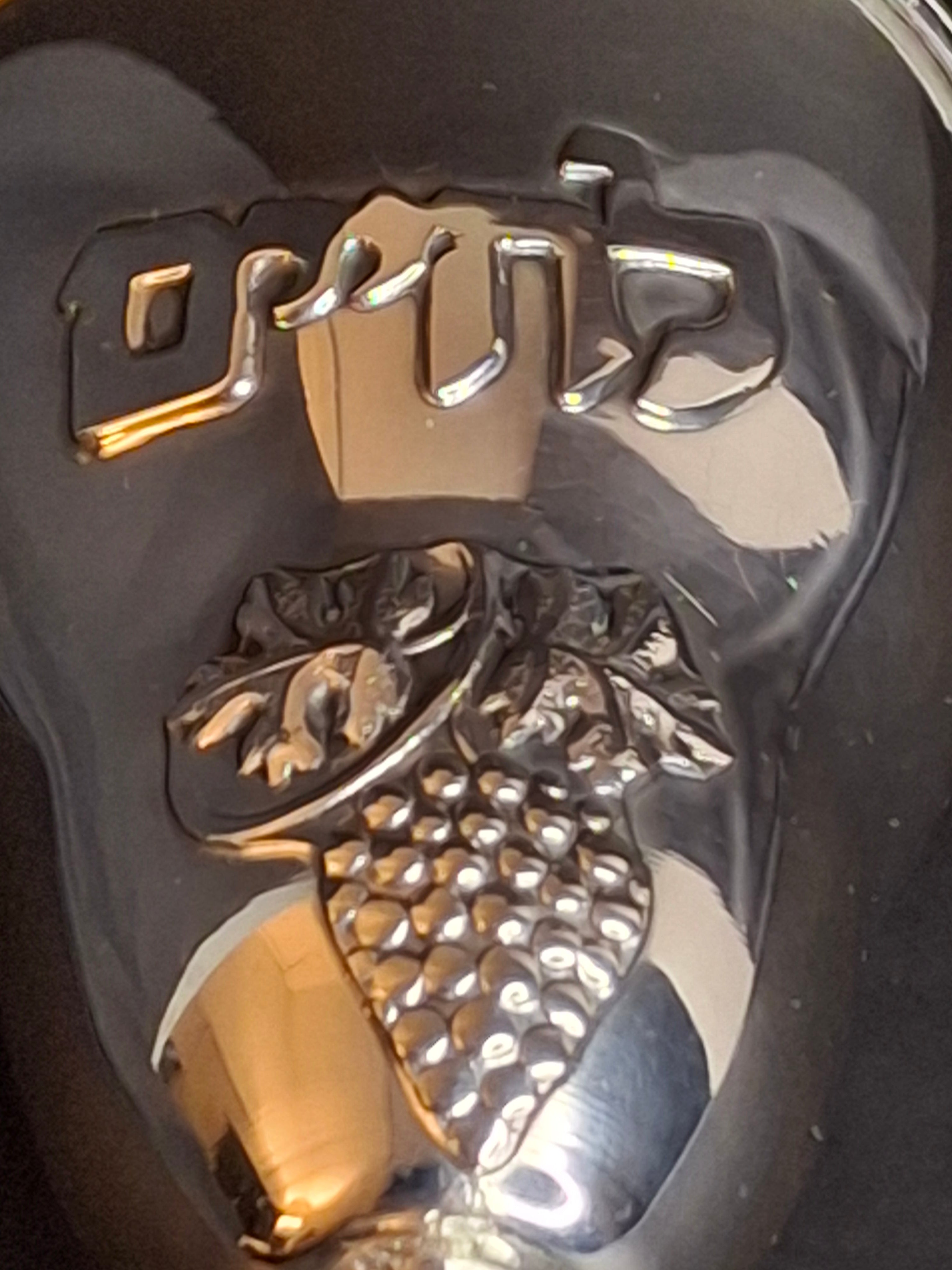 Vintage Italian .800 Solid Silver Kiddush Cup Goblet – Grape Motif, Circa 1950s