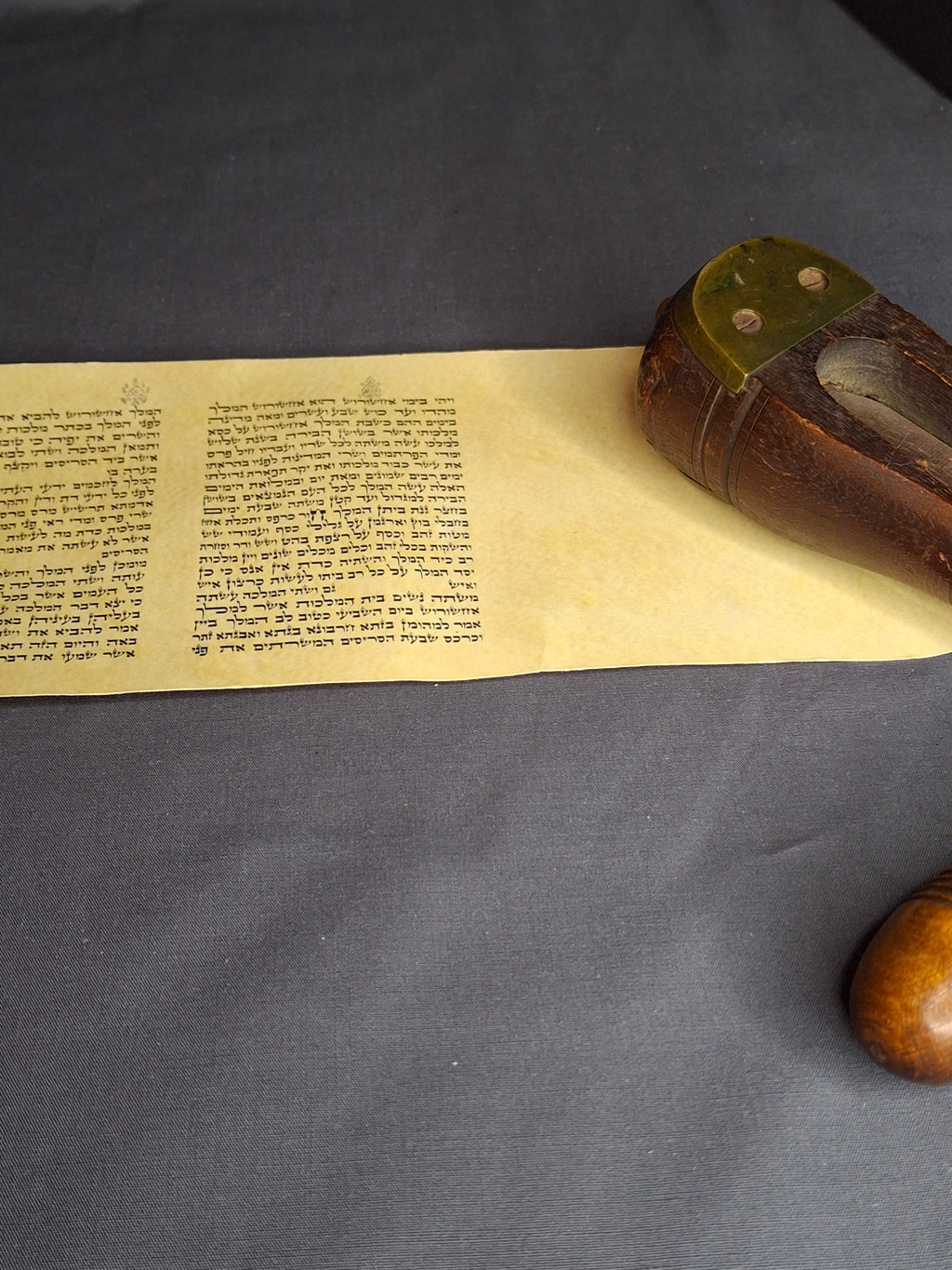 Vintage Israeli Printed Megillah Scroll of Esther – Mid-Century Judaica Purim Gift