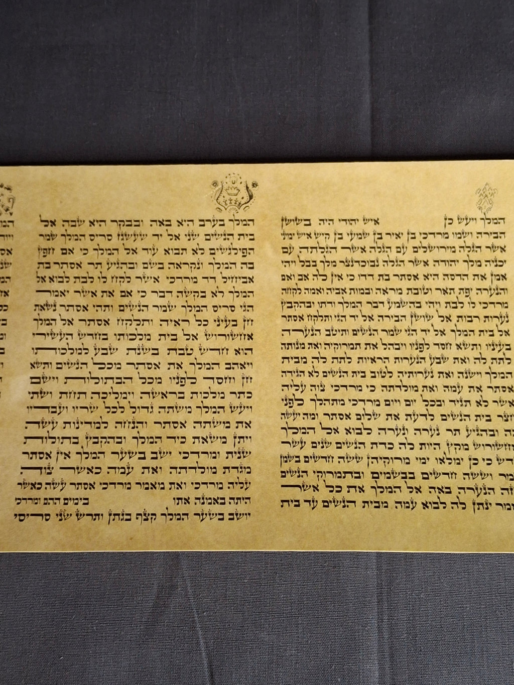 Vintage Israeli Printed Megillah Scroll of Esther – Mid-Century Judaica Purim Gift