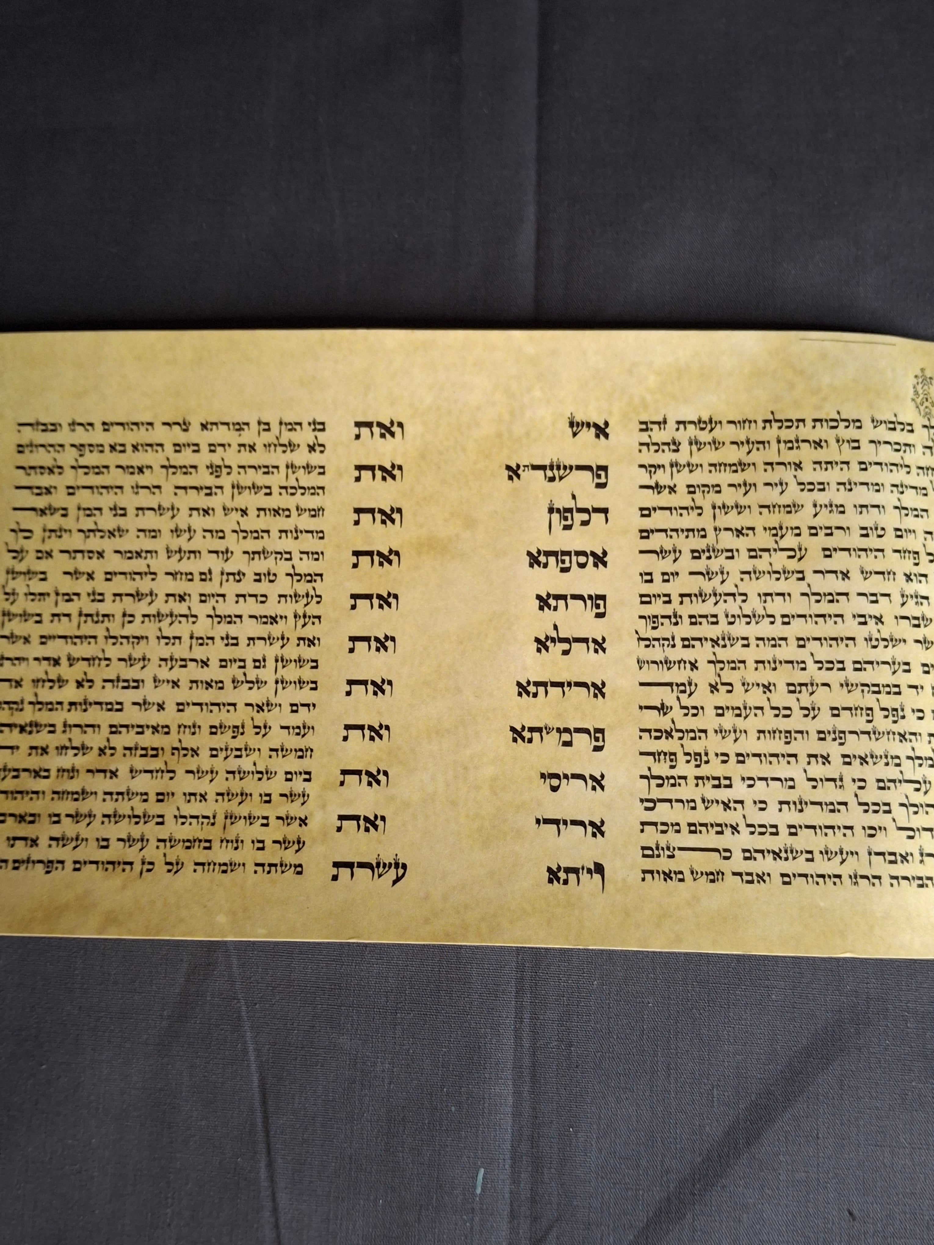 Vintage Israeli Printed Megillah Scroll of Esther – Mid-Century Judaica Purim Gift