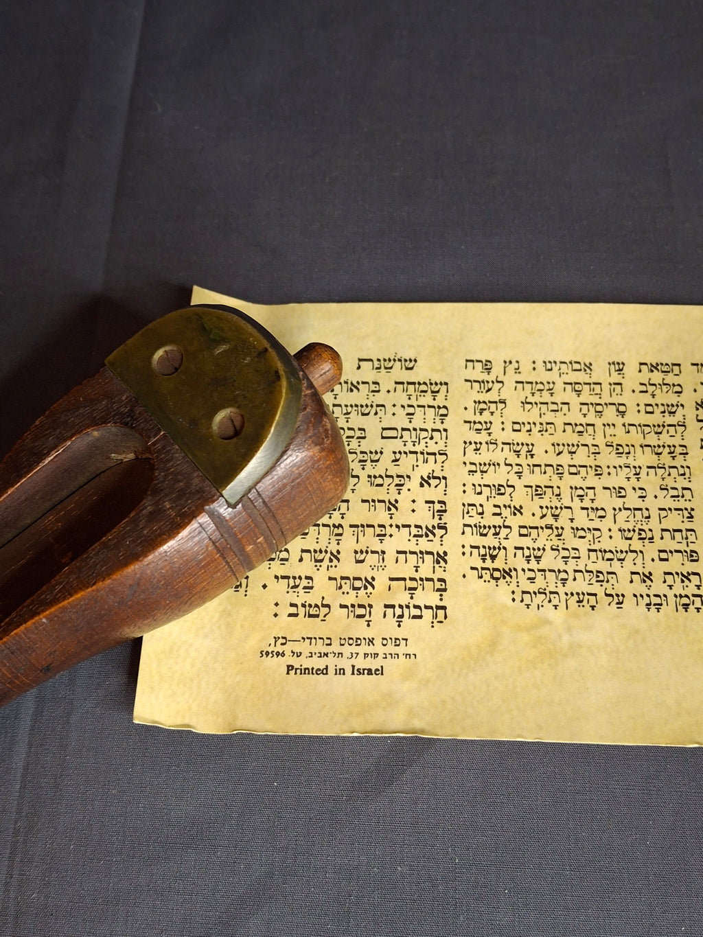 Vintage Israeli Printed Megillah Scroll of Esther – Mid-Century Judaica Purim Gift