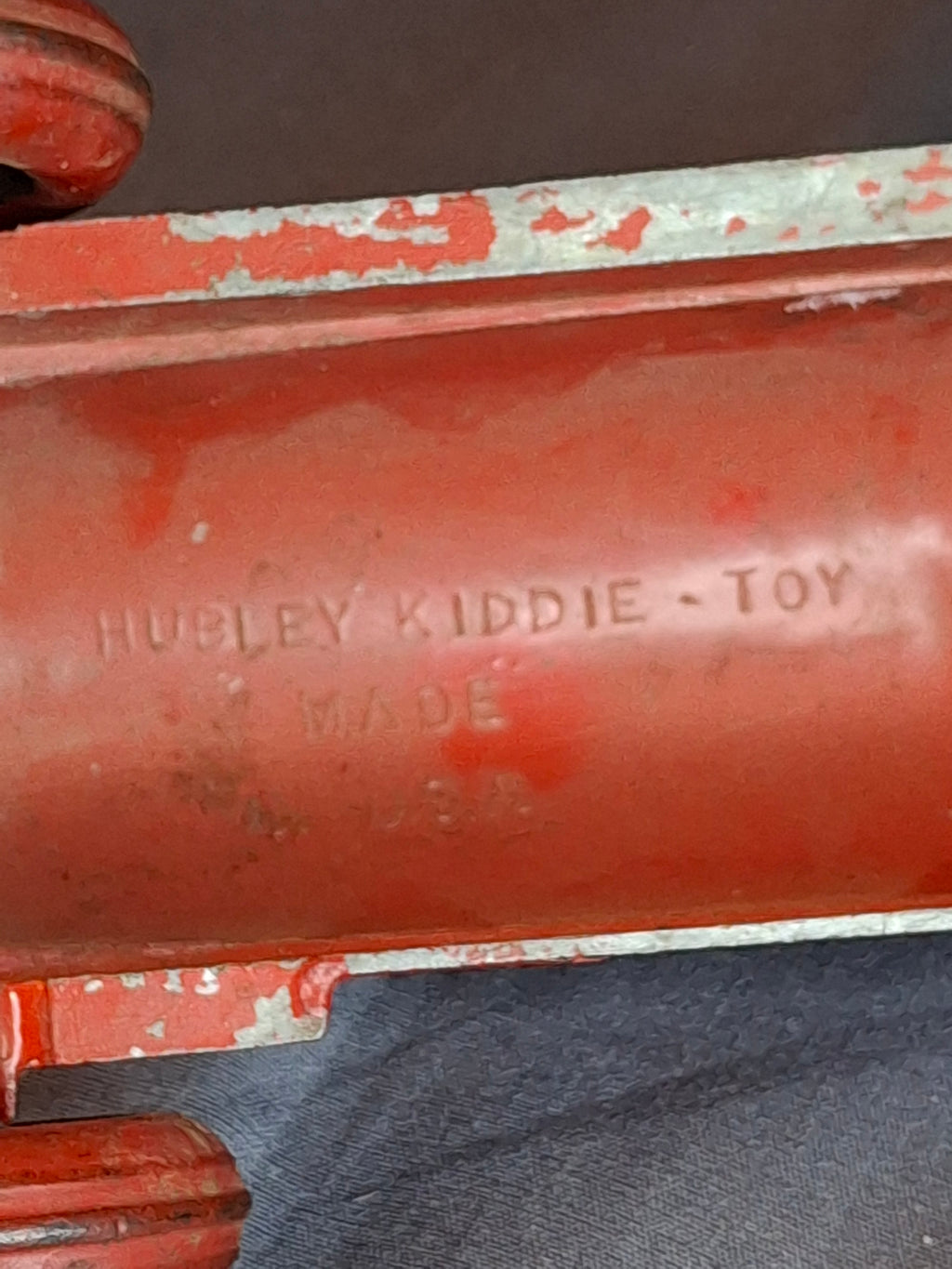 Vintage Hubley No 5 Race Car 157 Kiddie Toy Red Diecast Cast Iron Racer 7"
