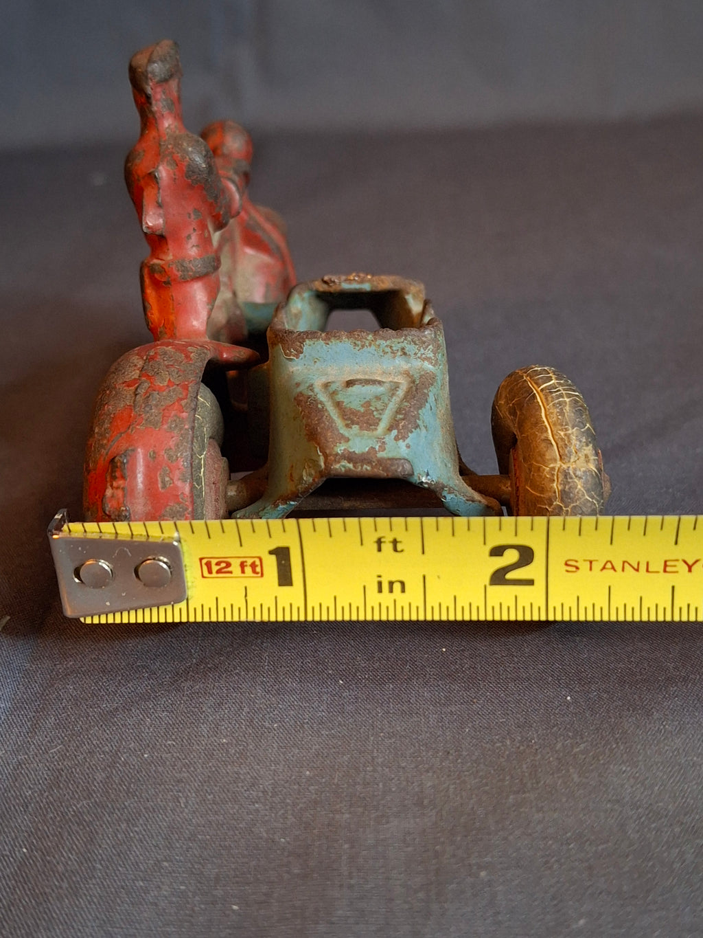 Vintage 1930s Hubley Cast Iron COP Police Motorcycle w/ Sidecar Toy 1724B Original Paint