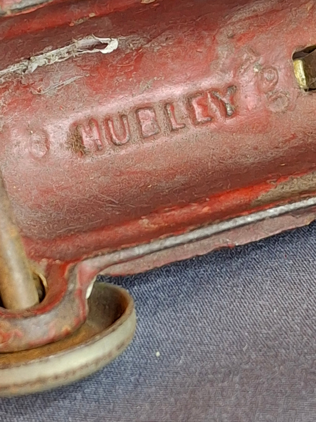 Antique Hubley Cast Iron Race Car No. 7 Vintage 1930s Toy Racer w/ Driver 5"
