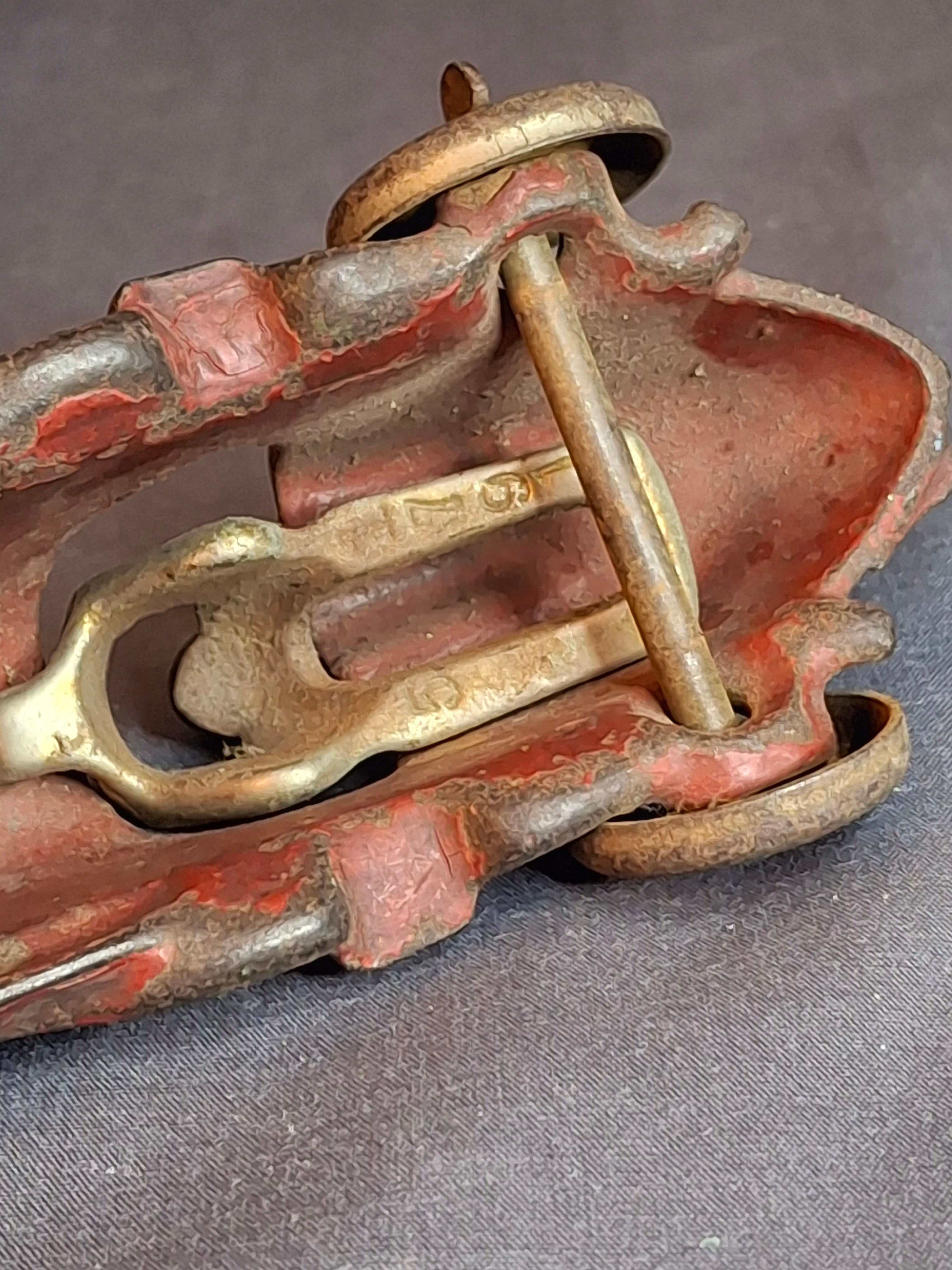 Antique Hubley Cast Iron Race Car No. 7 Vintage 1930s Toy Racer w/ Driver 5"