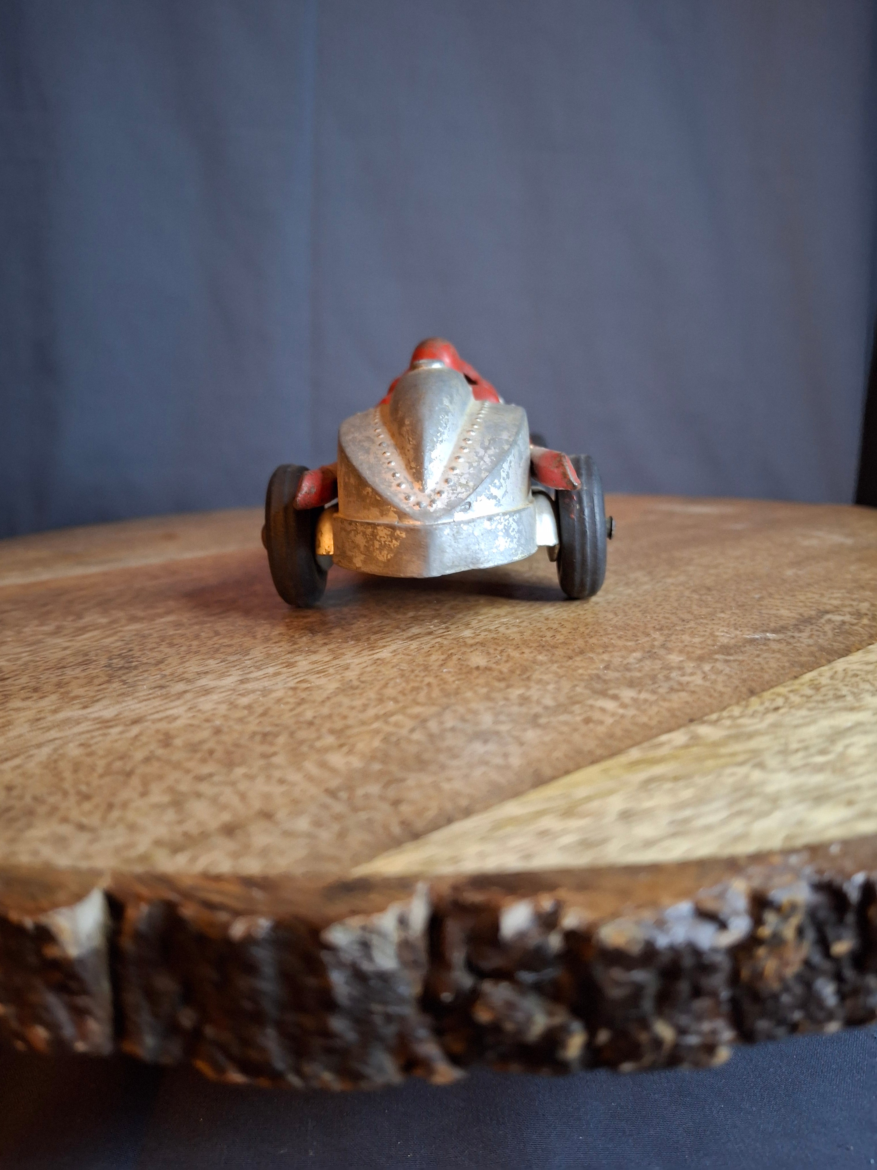 Vintage 1930s Hubley #22 Race Car Toy Model 2330 - Cast Iron & Die-Cast - 7.5"