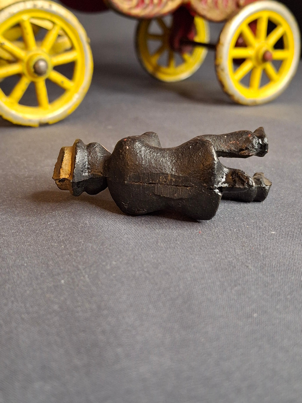 Antique Kenton Overland Circus Cast Iron Wagon Horse Drawn Toy 14" Driver Ex Condition