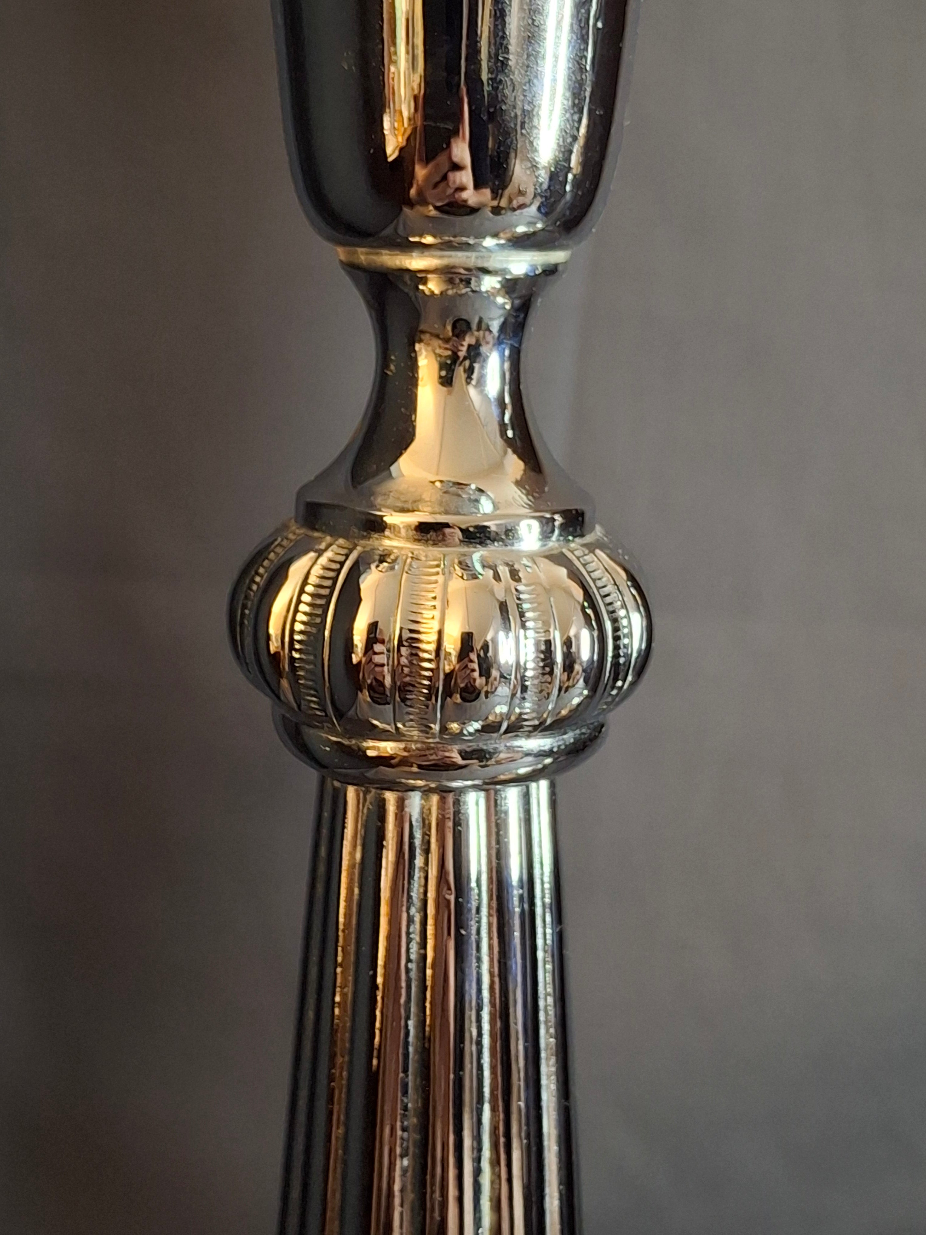 Monumental 14.5" Antique Norblin & Co. Silver Plated Candlesticks