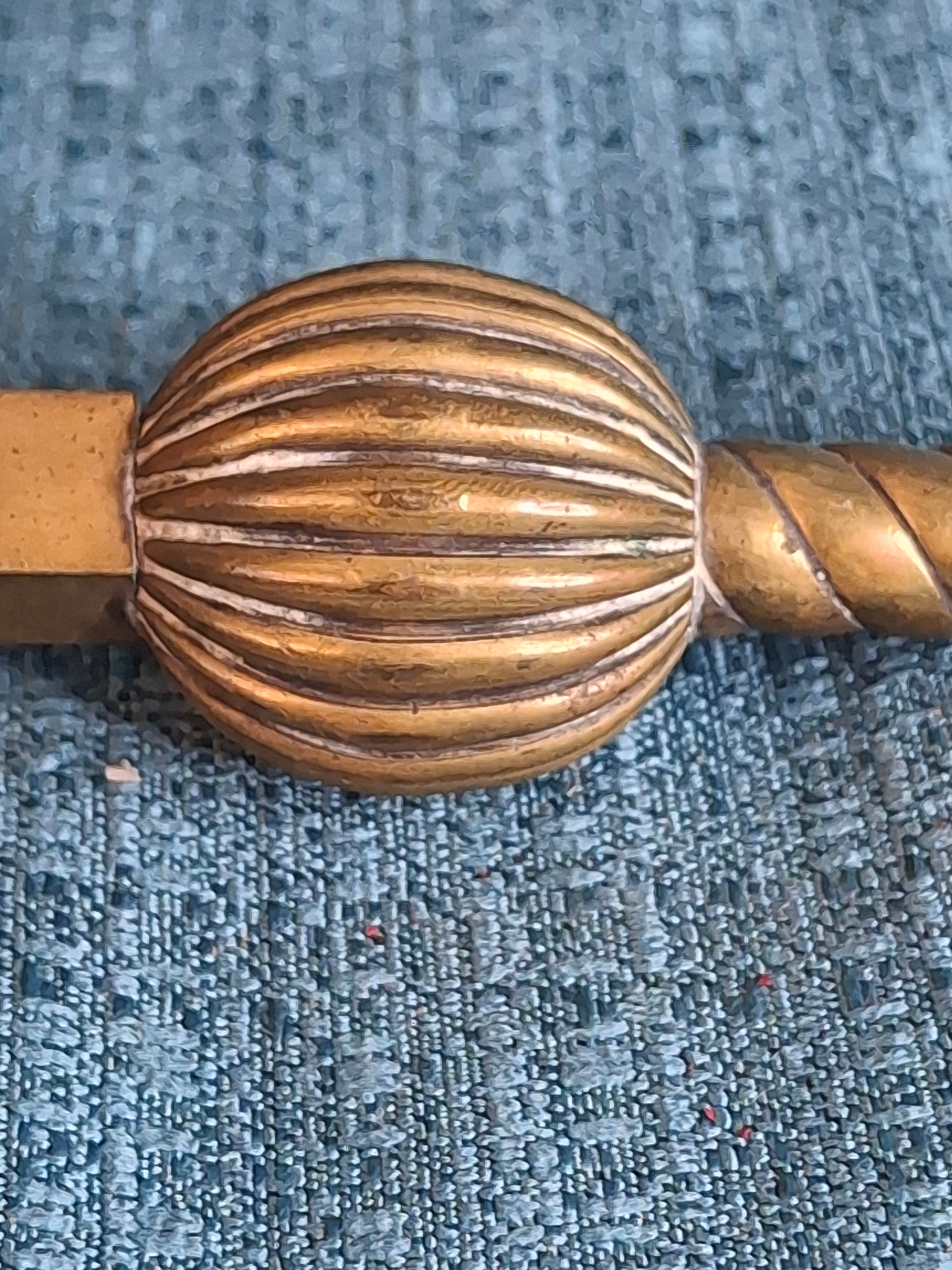 MUSEUM QUALITY Antique Brass Torah Pointer Heavy 141g Yad 19th Century European Judaica