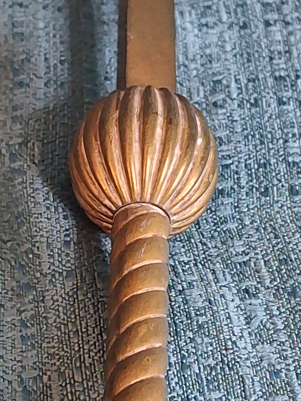 HISTORIC 19th C Brass Torah Pointer Heavy 131g Yad 11" European Judaica
