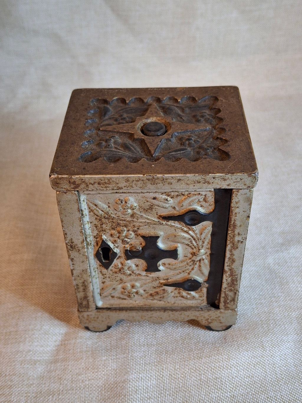 Antique J. & E. Stevens "Key Lock Safe" No. 50 Cast Iron Bank - Pat. 1897