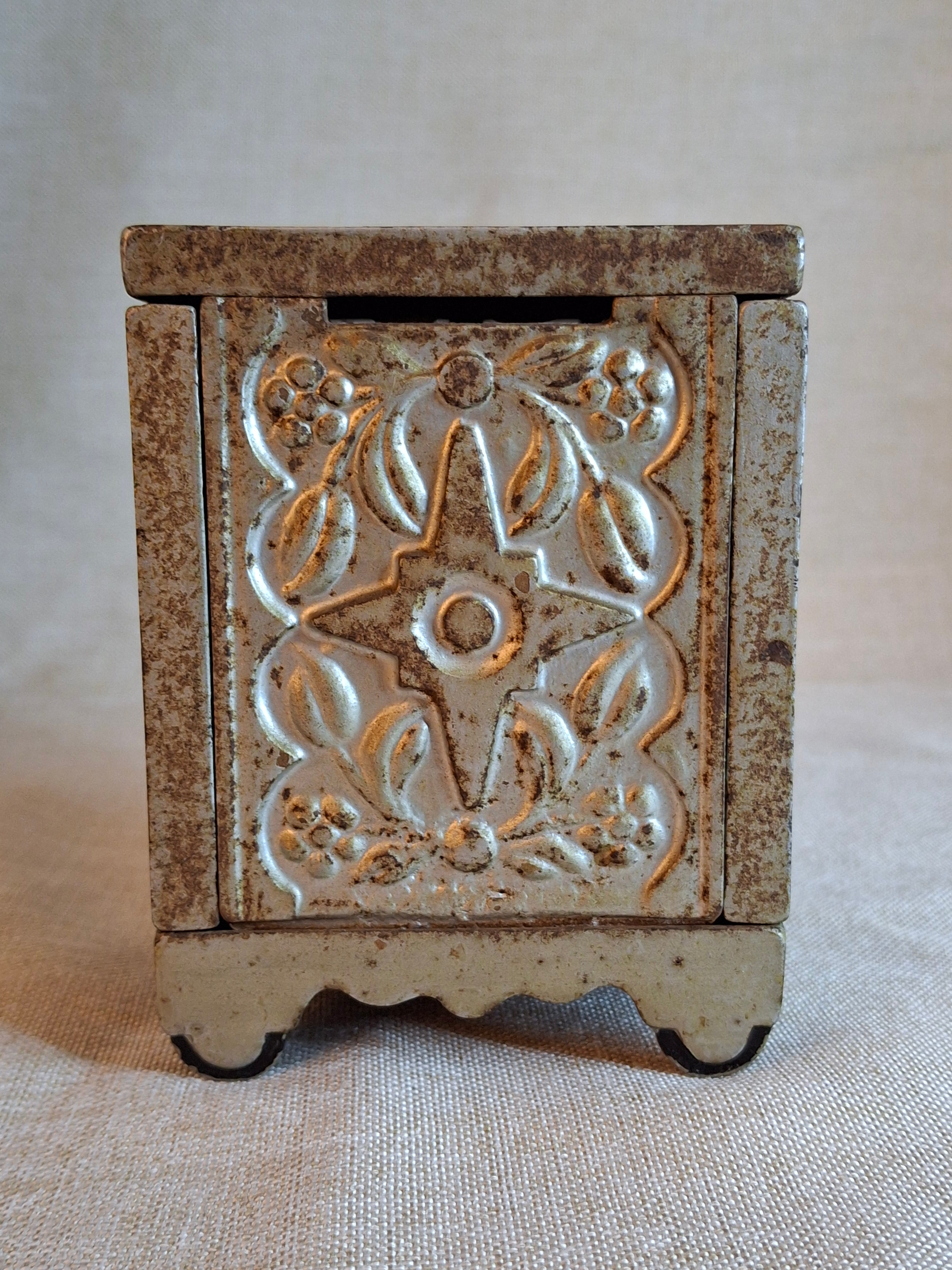Antique J. & E. Stevens "Key Lock Safe" No. 50 Cast Iron Bank - Pat. 1897