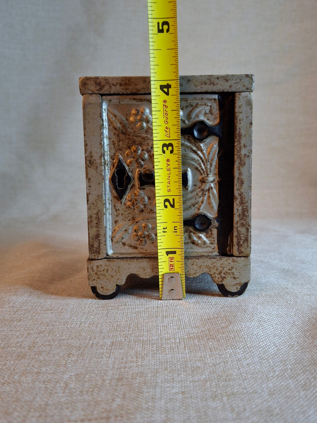 Antique J. & E. Stevens "Key Lock Safe" No. 50 Cast Iron Bank - Pat. 1897