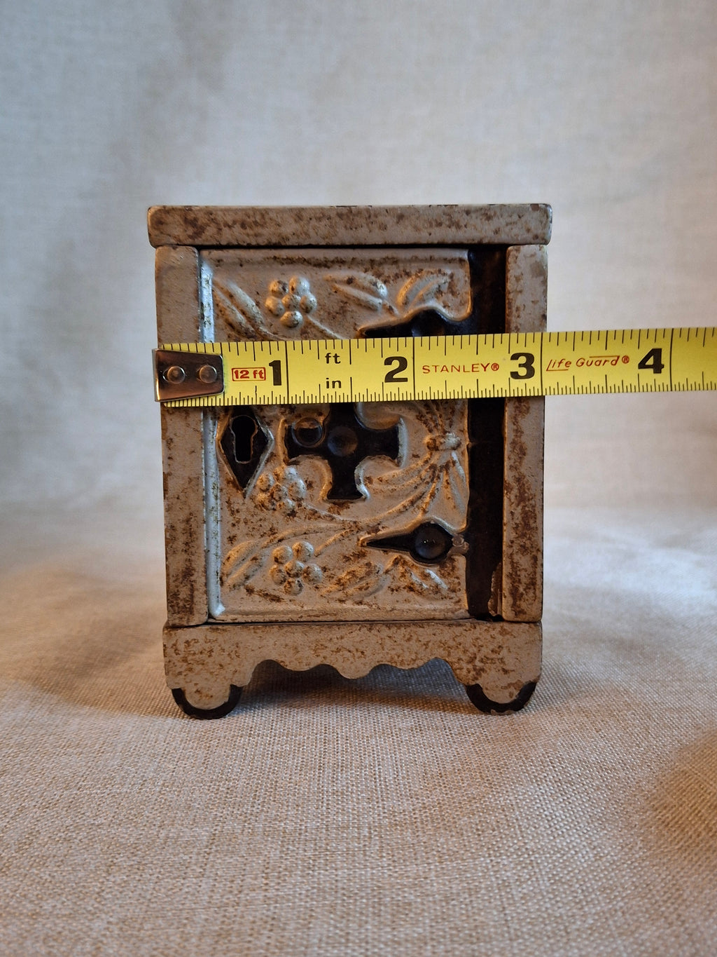 Antique J. & E. Stevens "Key Lock Safe" No. 50 Cast Iron Bank - Pat. 1897