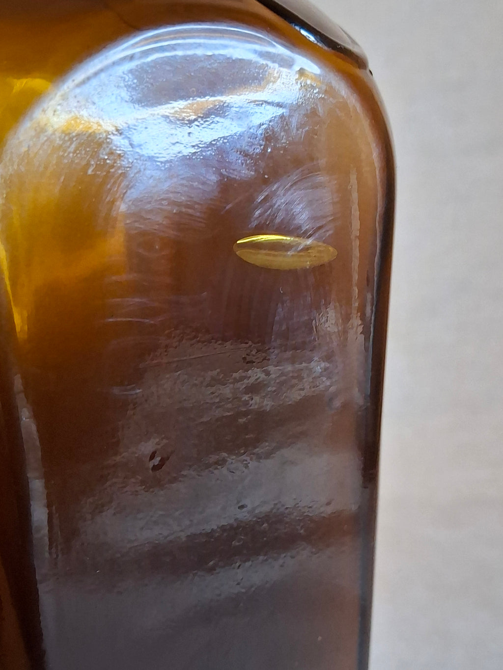 Antique Amber Case Gin Bottle 1880s Tapered Square Aromatic Schnapps Blank 9"