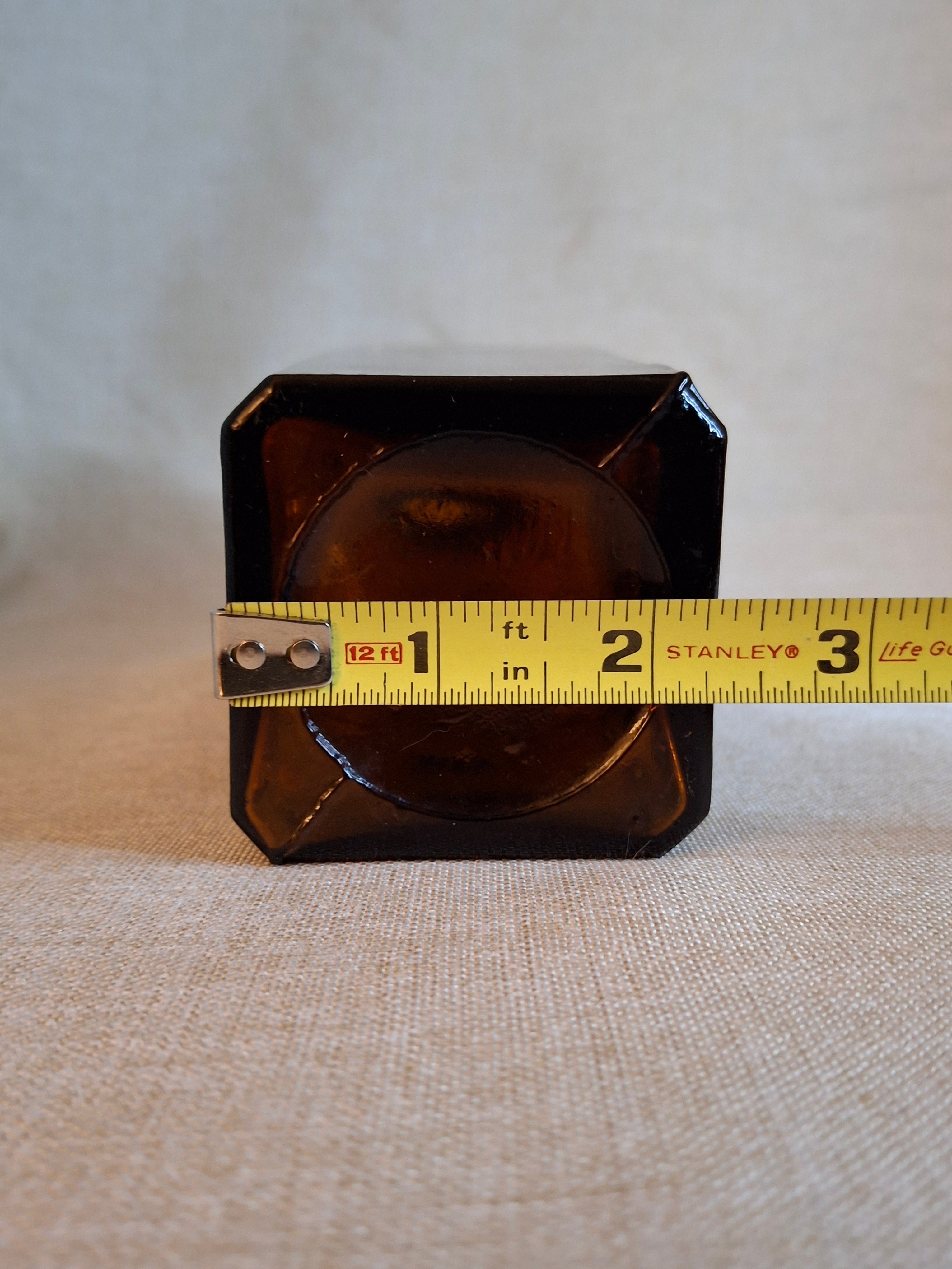 Antique Amber Case Gin Bottle 1880s Tapered Square Aromatic Schnapps Blank 9"