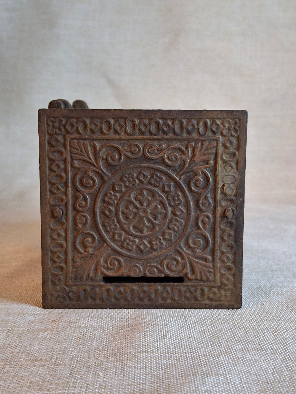 Antique Young America Cast Iron Safe Still Bank Penny Farthing Bicycle J. & E. Stevens c. 1880s