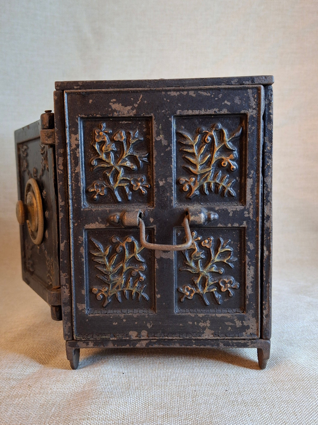 Antique Cast Iron SECURITY SAFE DEPOSIT Bank Triple Combination Drawers 1887 Pat