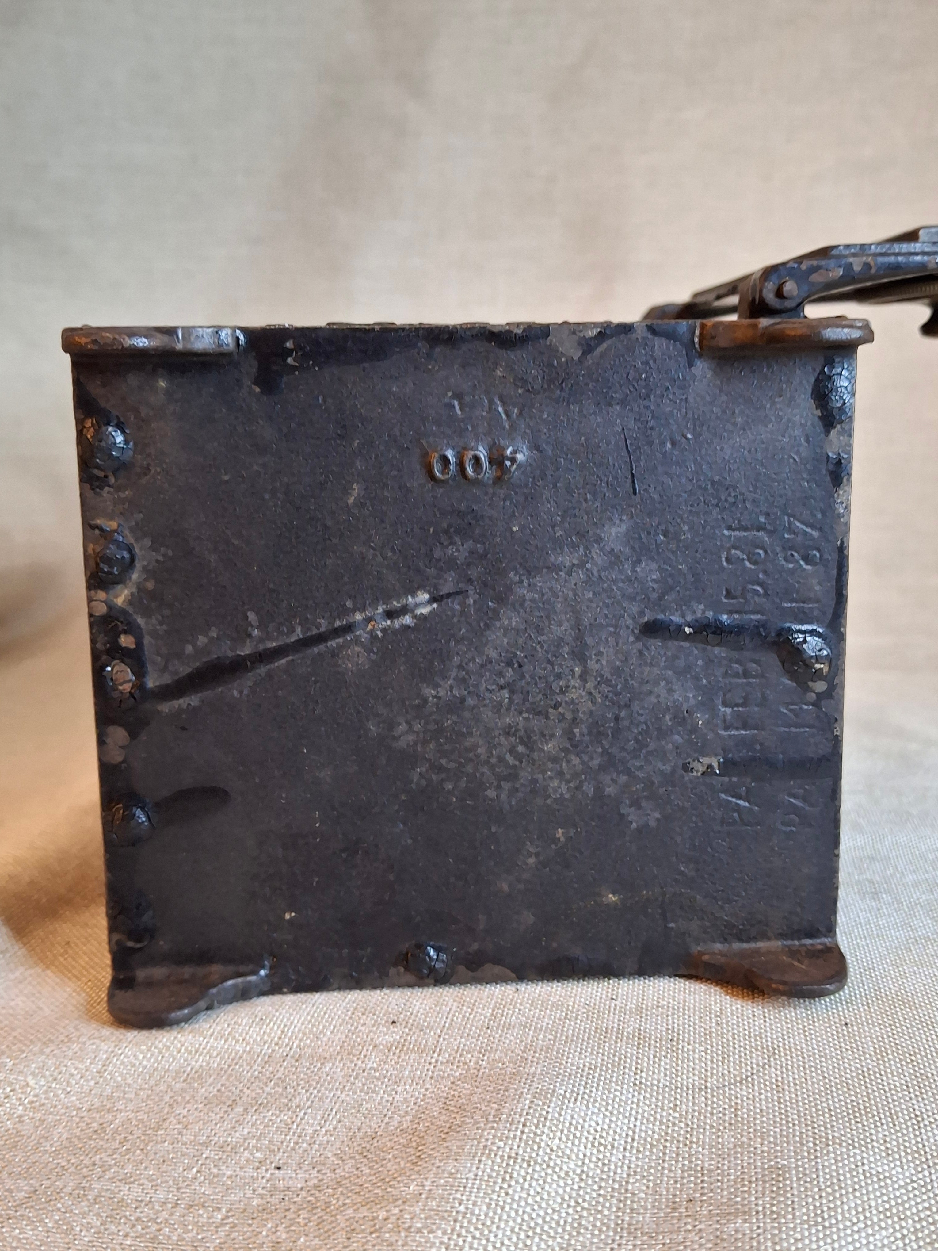 Antique Cast Iron SECURITY SAFE DEPOSIT Bank Triple Combination Drawers 1887 Pat