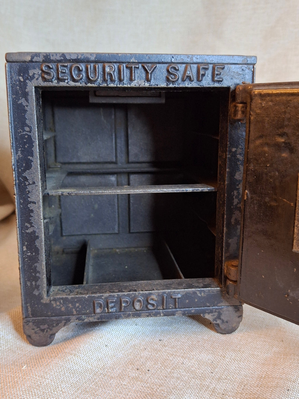 Antique Cast Iron SECURITY SAFE DEPOSIT Bank Triple Combination Drawers 1887 Pat