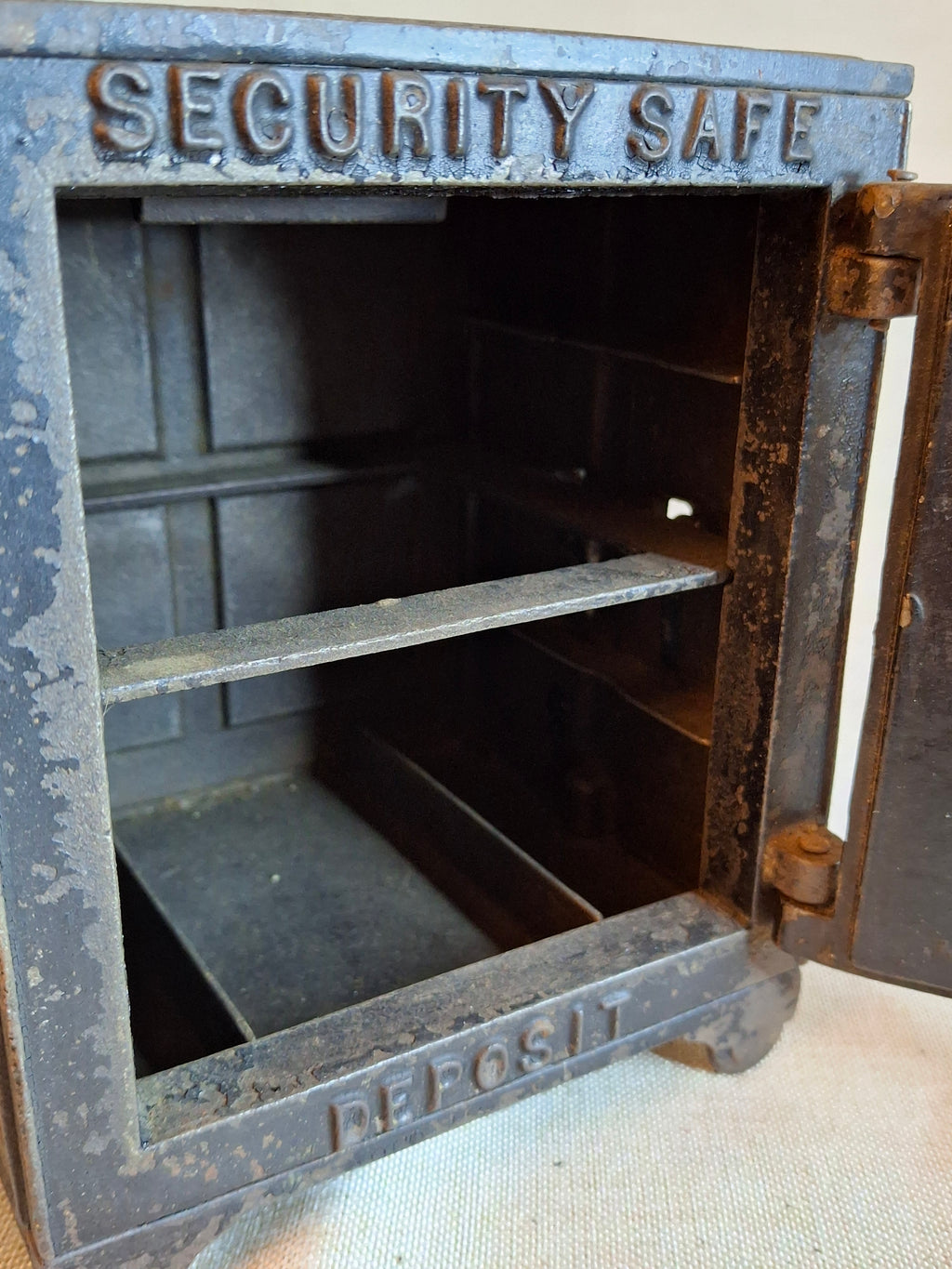 Antique Cast Iron SECURITY SAFE DEPOSIT Bank Triple Combination Drawers 1887 Pat