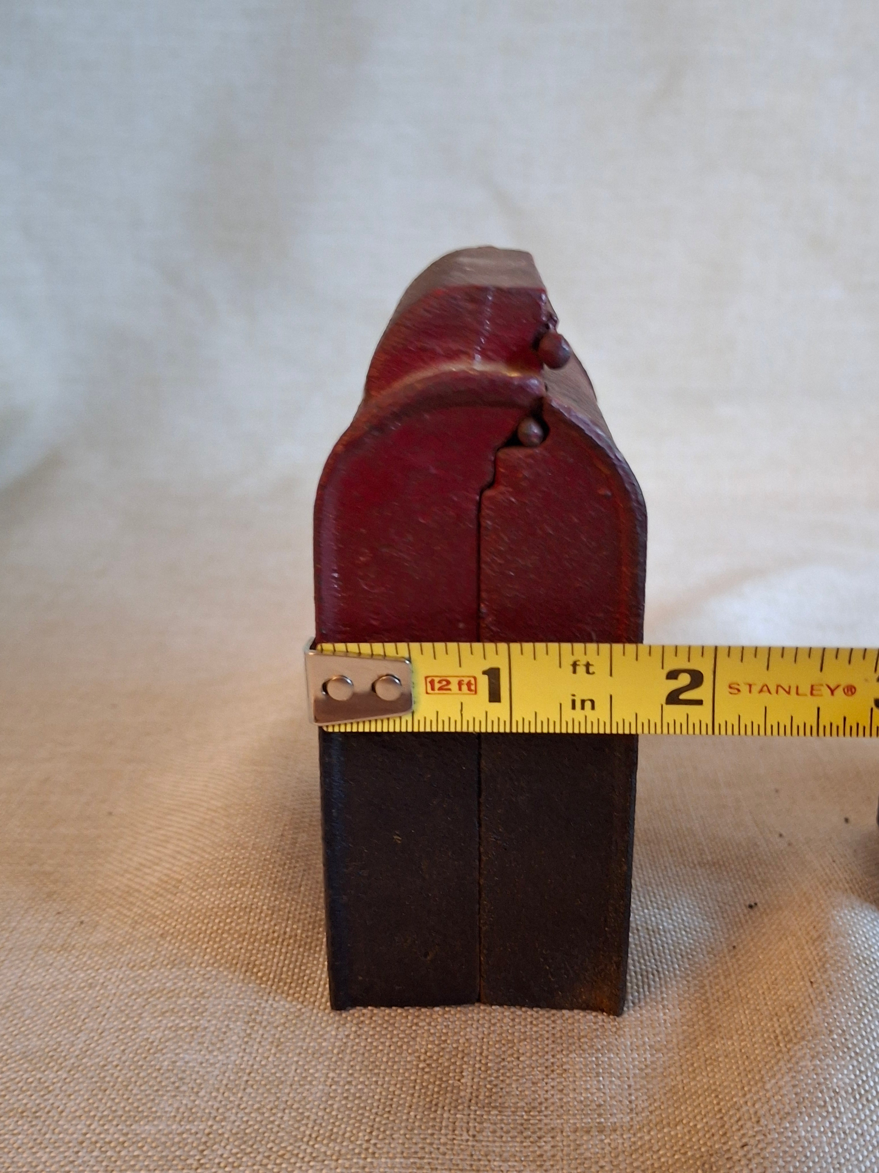 Vintage Pair of John Wright Cast Iron Mailbox Still Banks | Red & Black Pull Down Letters | Mid-Century Cast Iron Decor