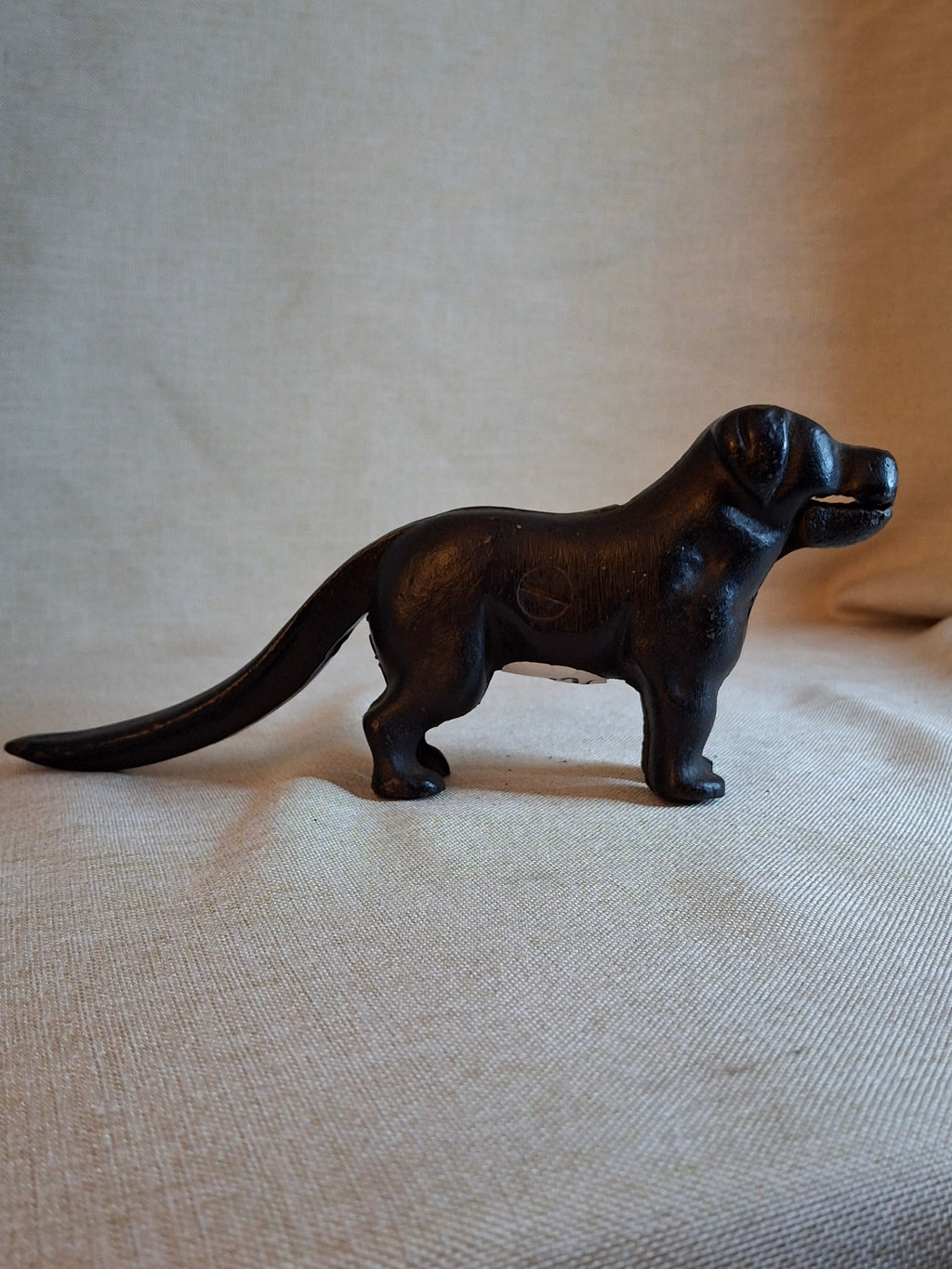 Antique Victorian Cast Iron Figural Dog Nutcracker – Original Heavyweight Mechanical Lever