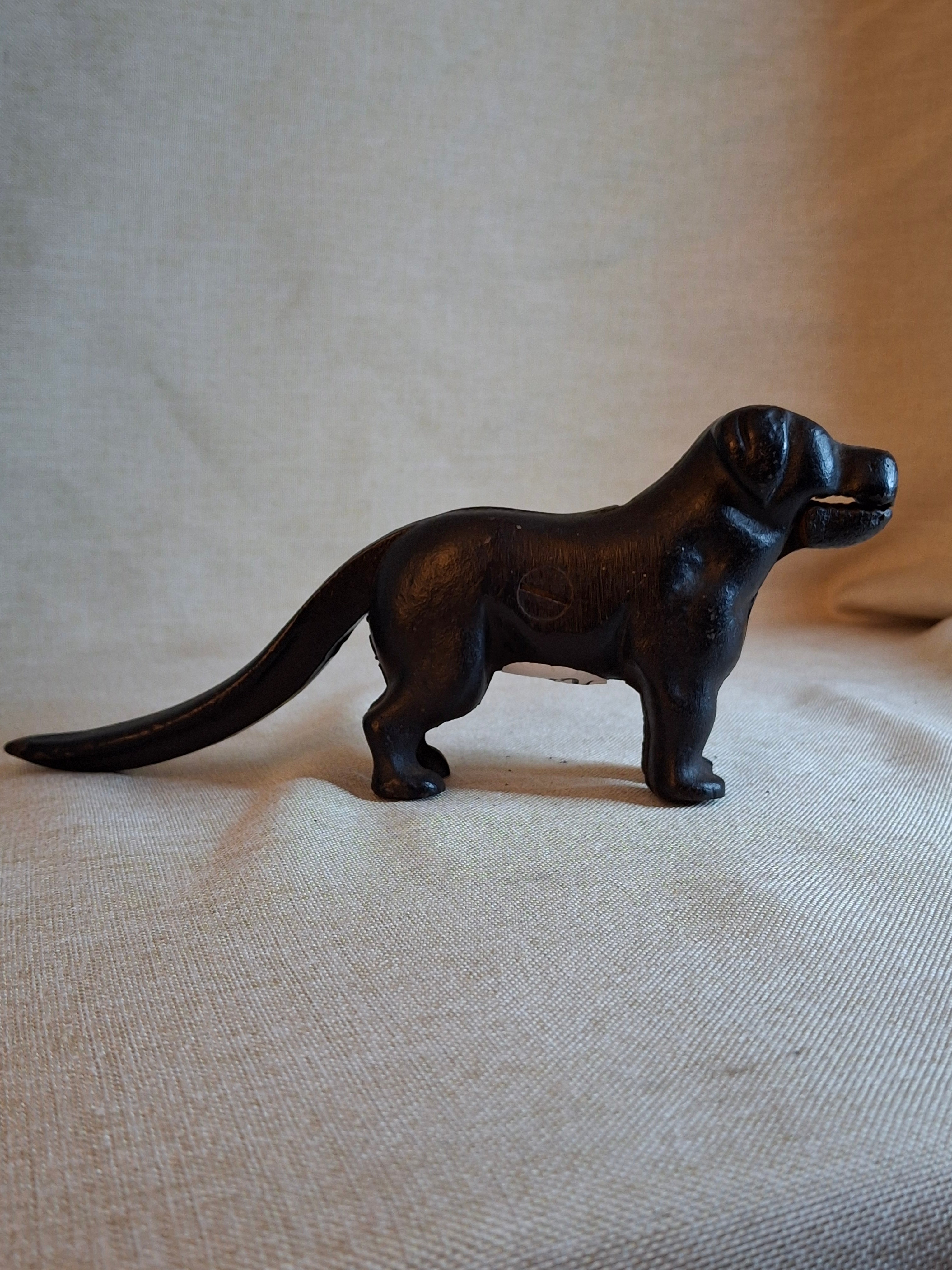 Antique Victorian Cast Iron Figural Dog Nutcracker – Original Heavyweight Mechanical Lever