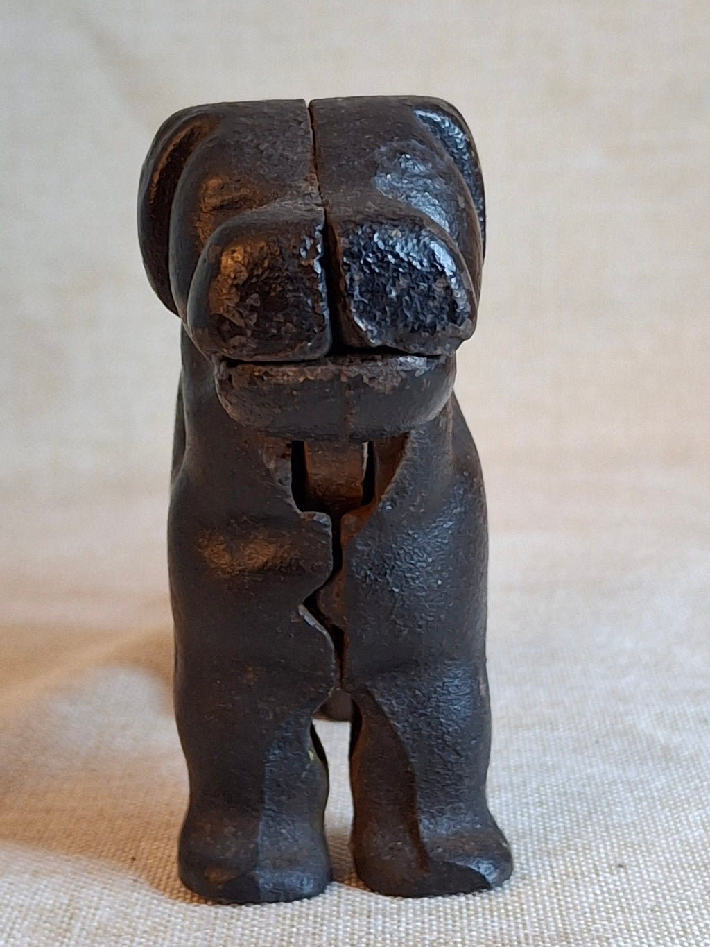 Antique Victorian Cast Iron Figural Dog Nutcracker – Original Heavyweight Mechanical Lever