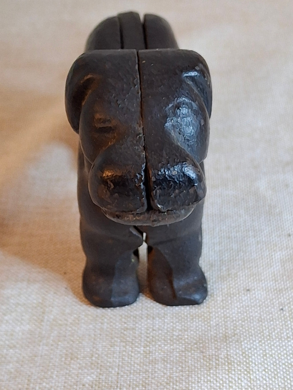 Antique Victorian Cast Iron Figural Dog Nutcracker – Original Heavyweight Mechanical Lever