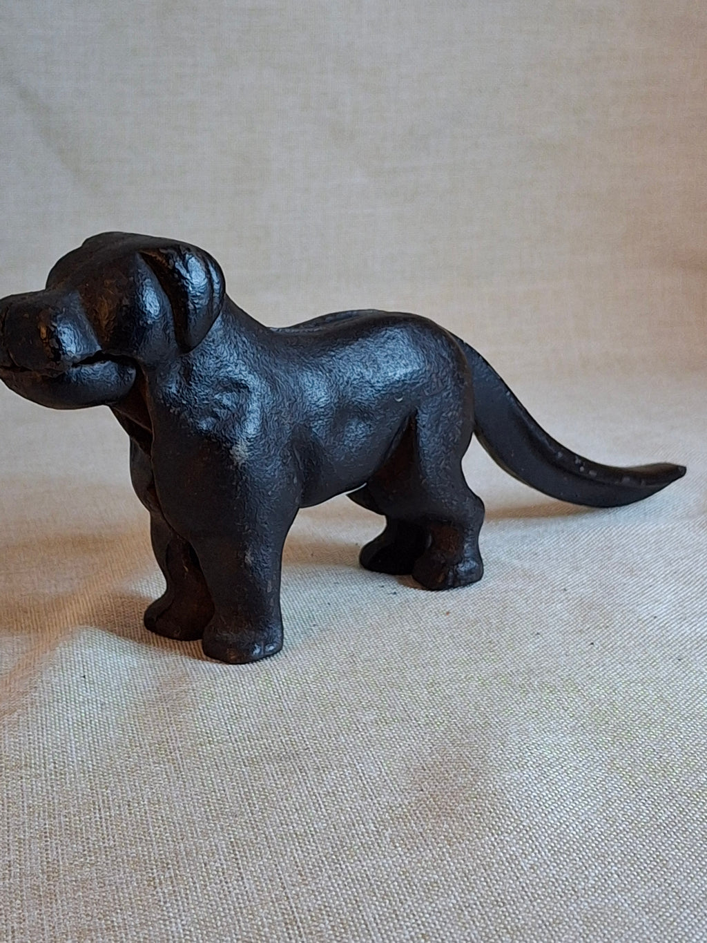 Antique Victorian Cast Iron Figural Dog Nutcracker – Original Heavyweight Mechanical Lever