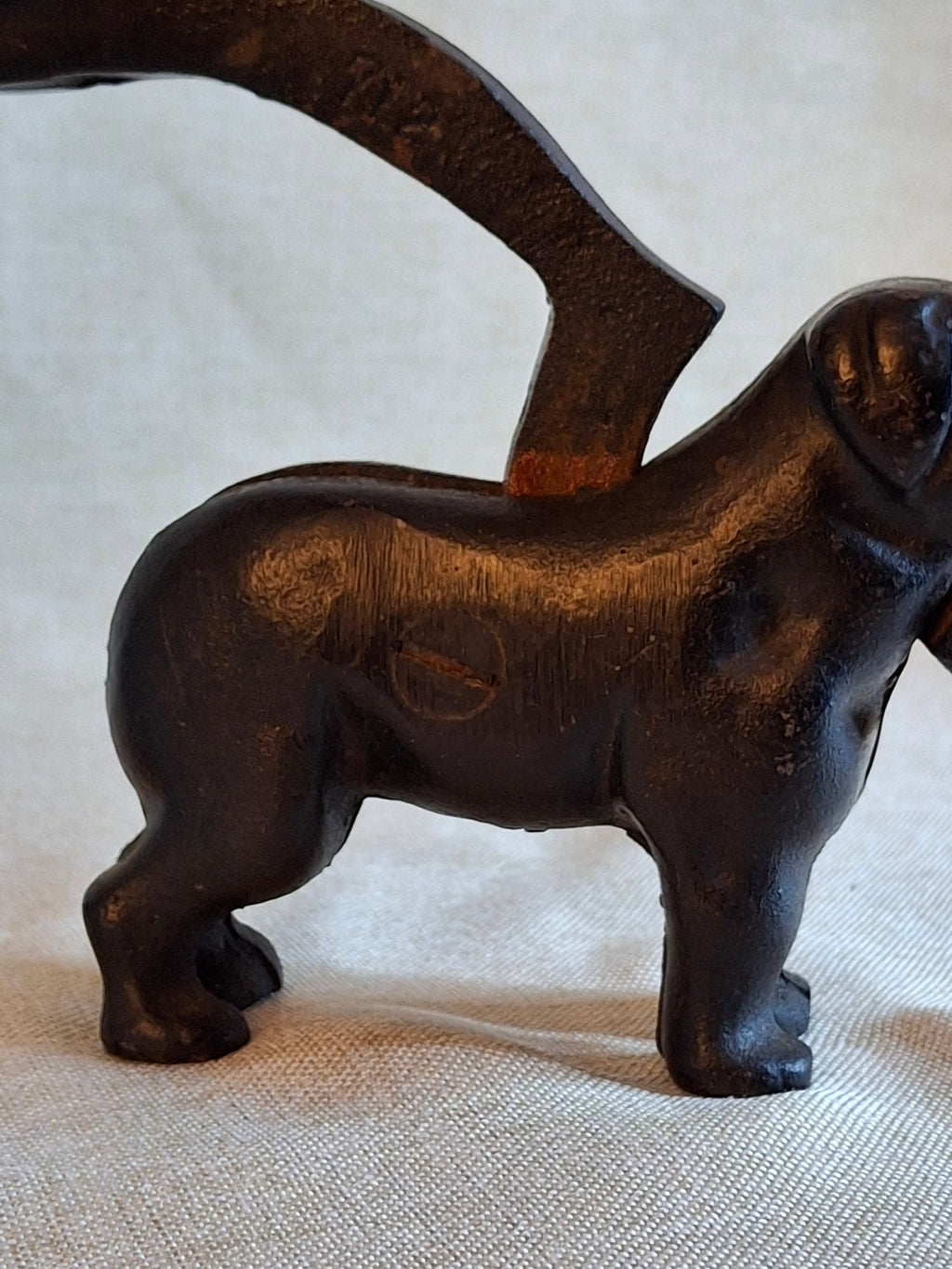 Antique Victorian Cast Iron Figural Dog Nutcracker – Original Heavyweight Mechanical Lever