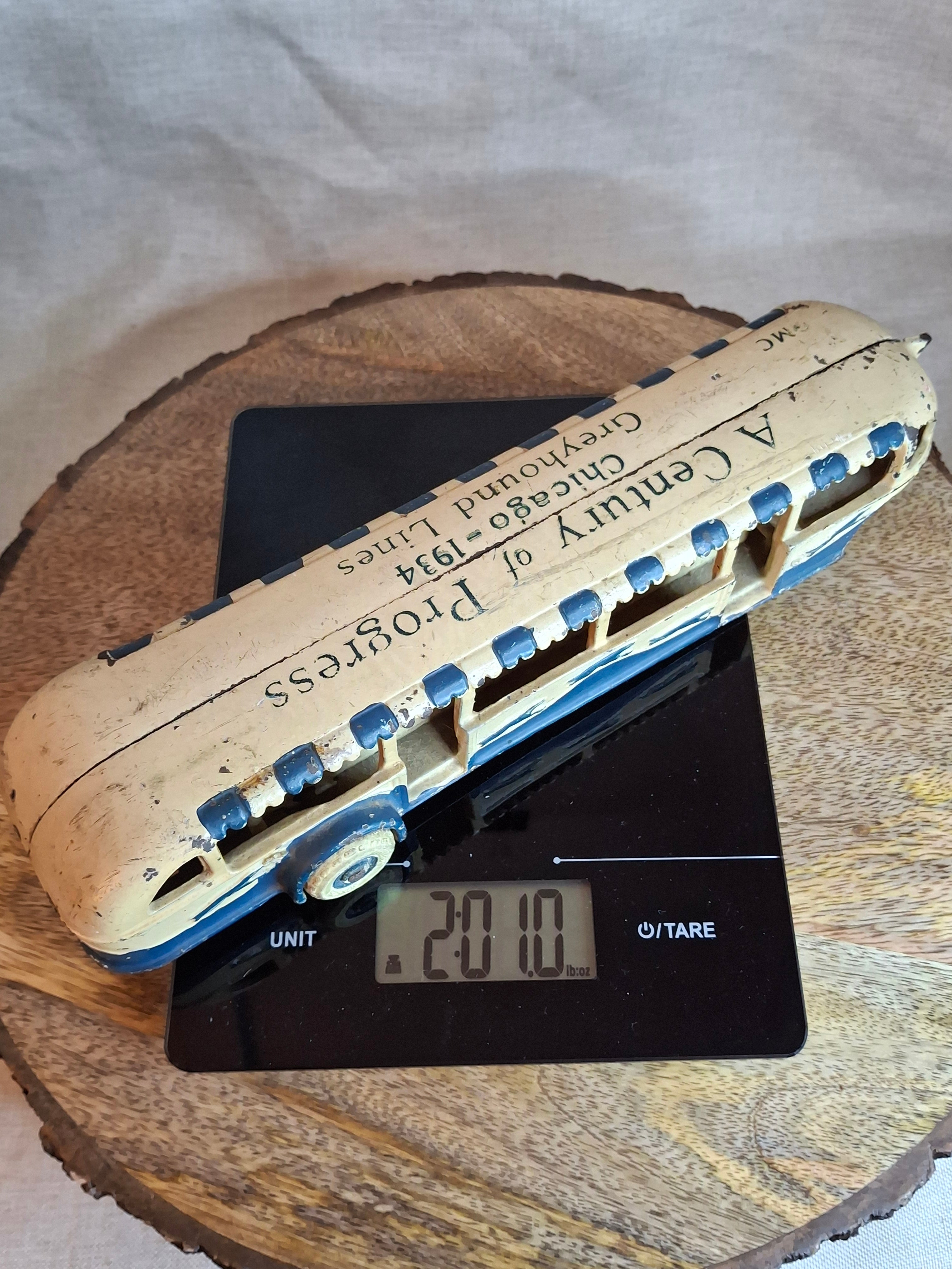 Vintage Extra Large 14.5" 1934 Arcade Cast Iron Greyhound Bus Century of Progress Chicago World Fair - Very Well Preserved