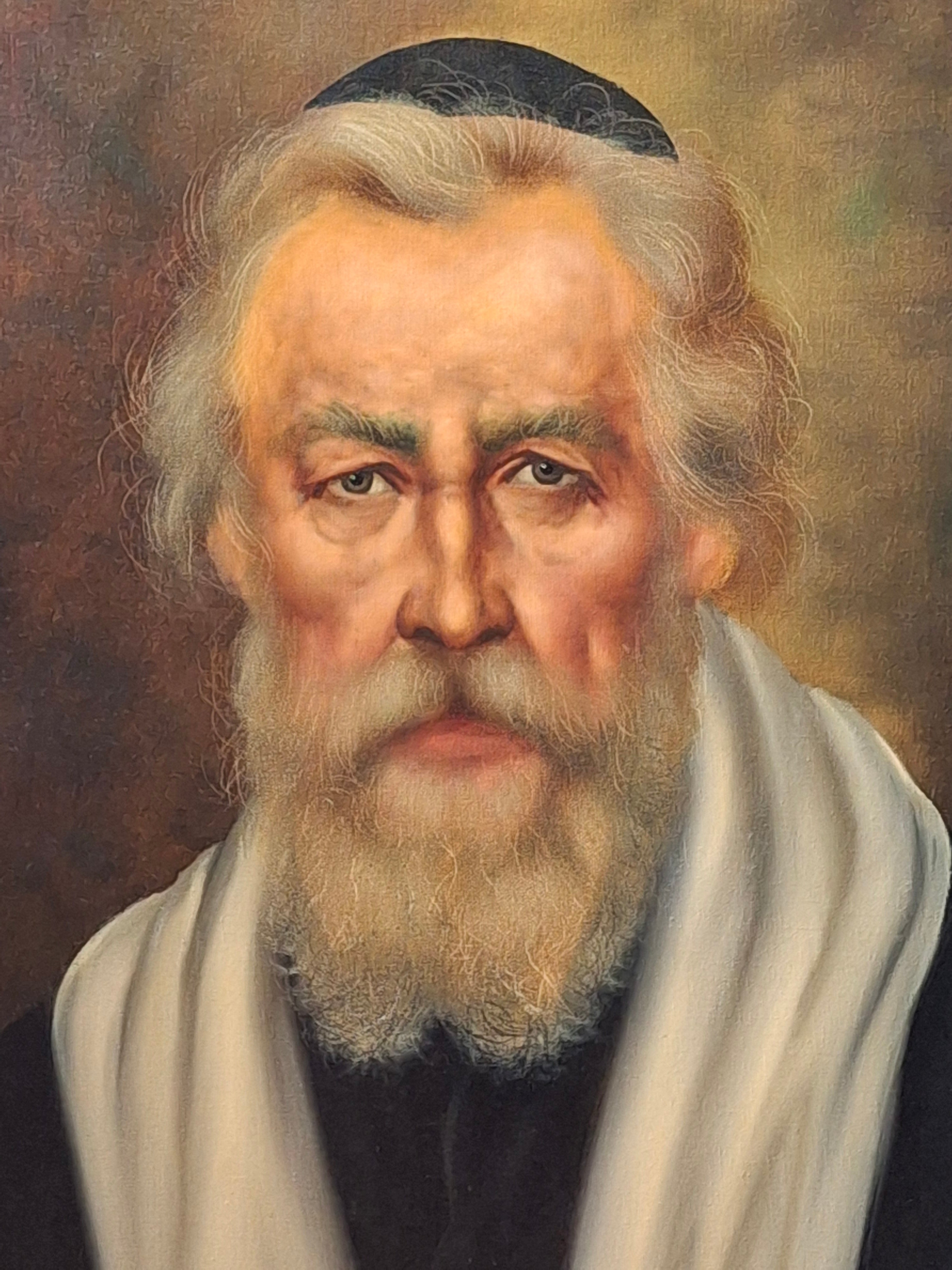 Portrait of a Rabbi, 1967 – An Original Oil on Canvas by Raphael Soyer (1899–1987)