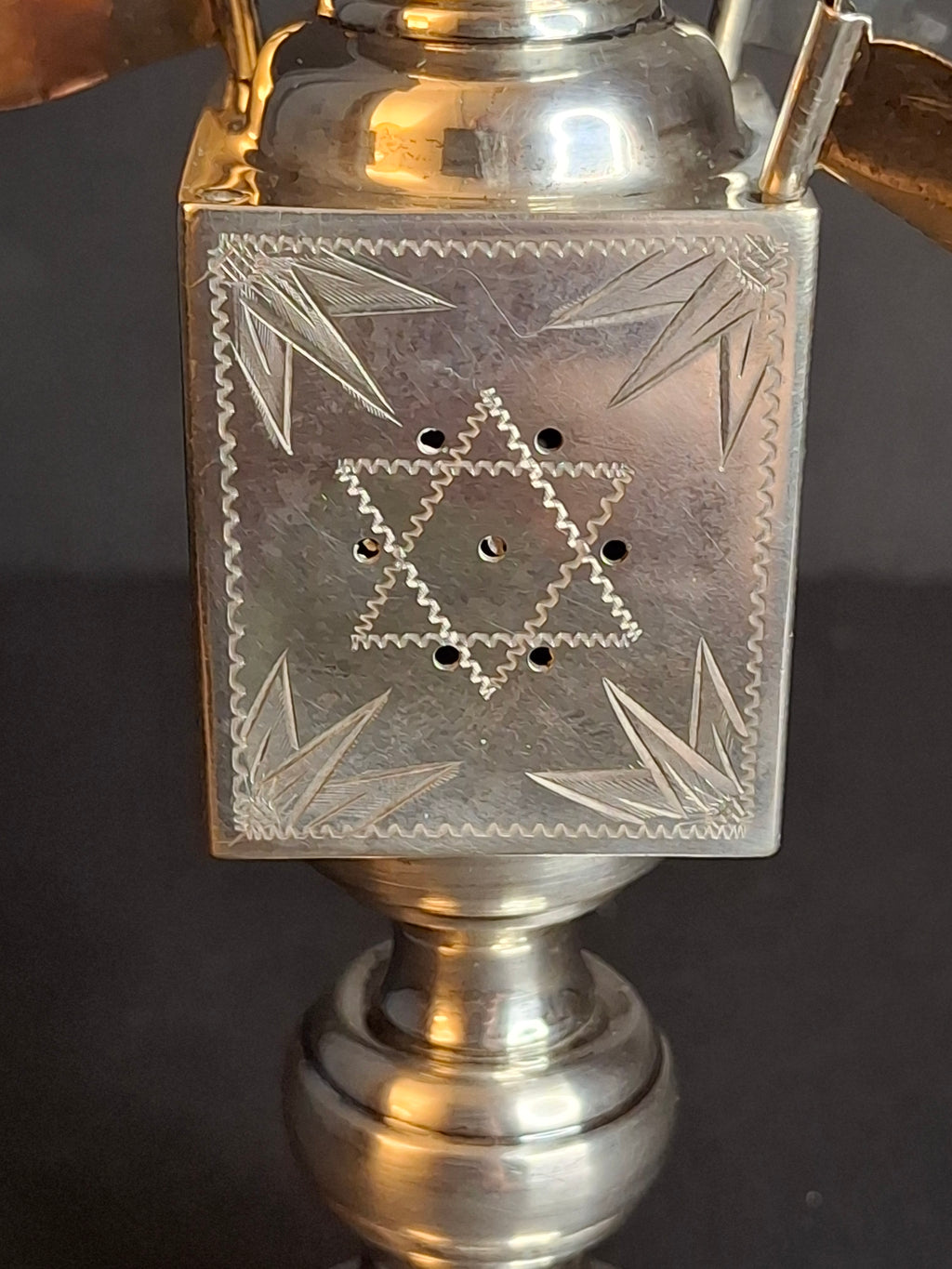Antique German 800 Silver Besamim Spice Tower Tower Havdalah Judaica 8" 89g