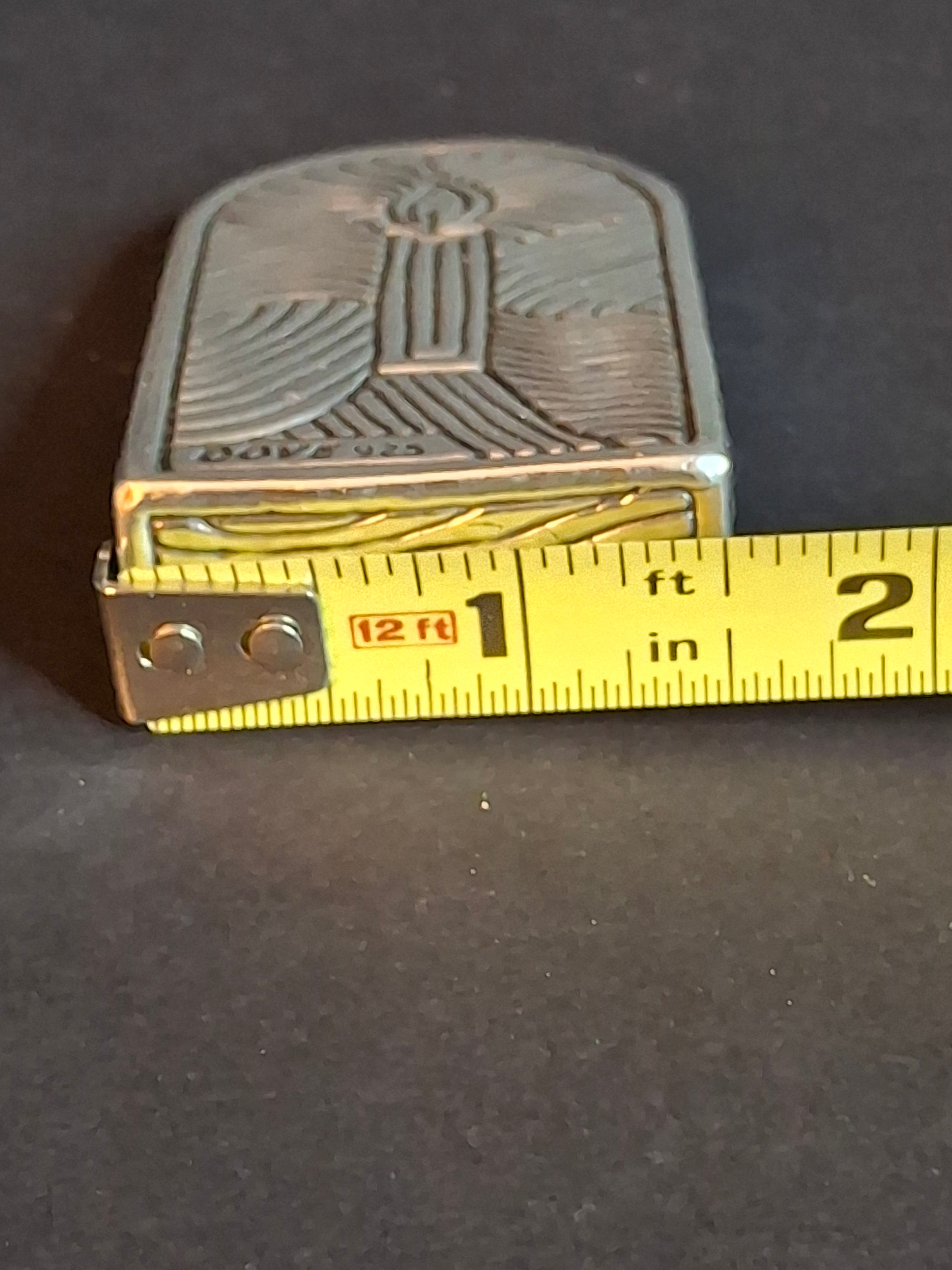 Vintage DOVE 925 Sterling Silver Miniature Hanukkah Arched Window Scene Menorah Dreidel Figurine Sculpture 24g