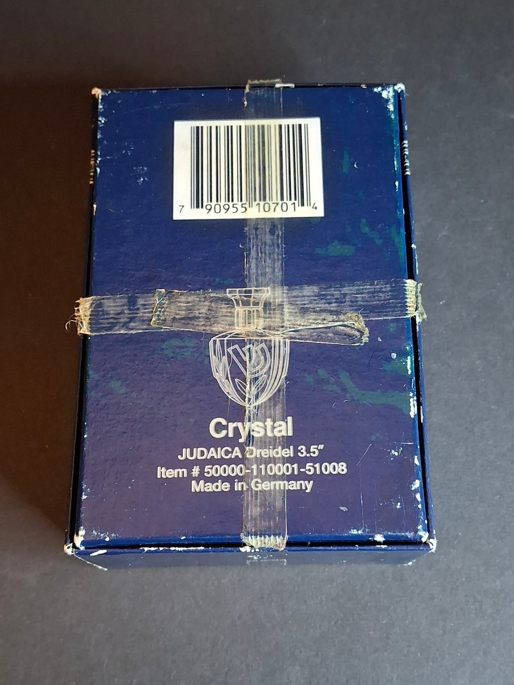 Rosenthal Classic 24% Lead Crystal Dreidel Judaica 3.5" Hand Cut with Original Box Germany