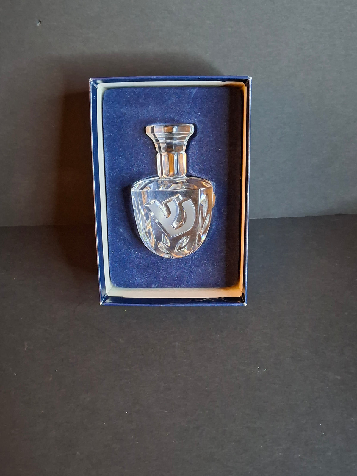 Rosenthal Classic 24% Lead Crystal Dreidel Judaica 3.5" Hand Cut with Original Box Germany